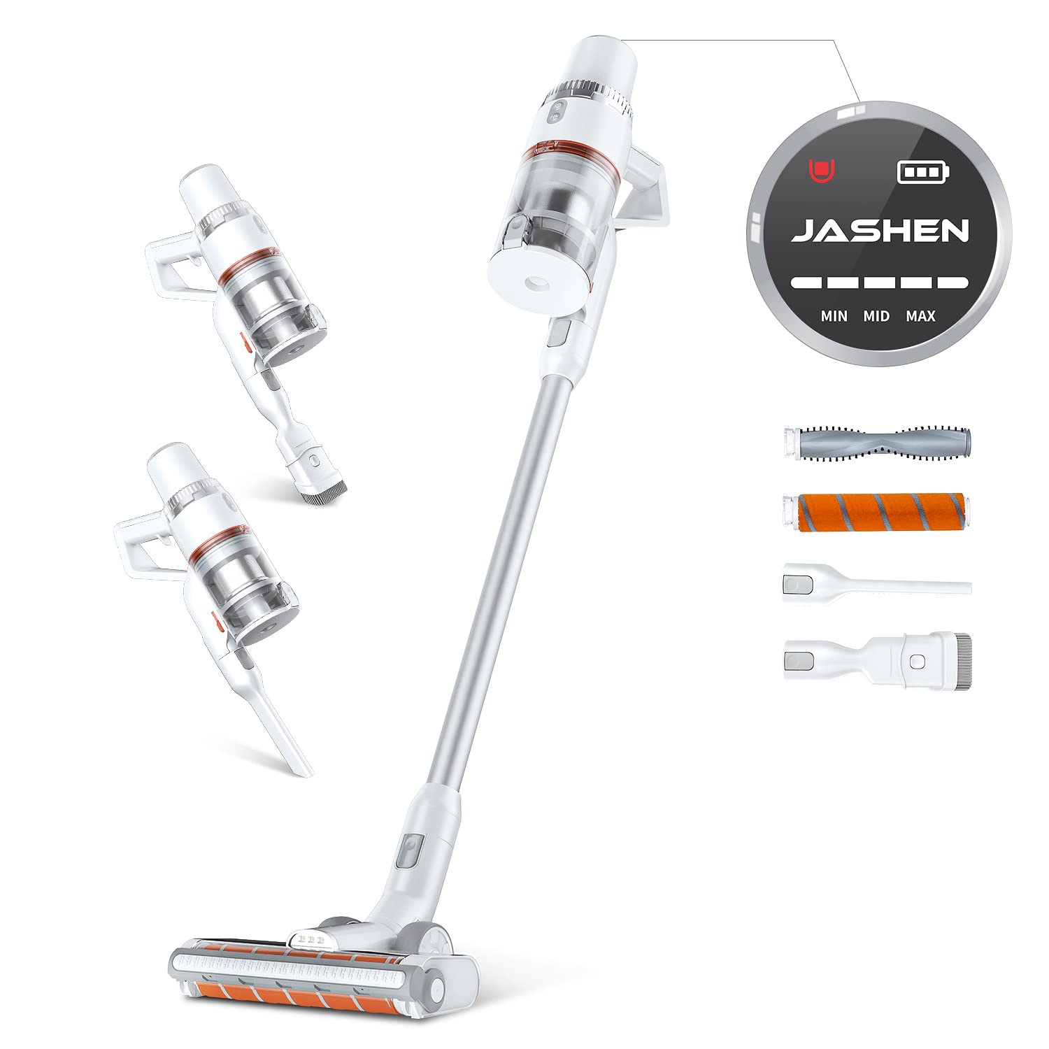 Amazon | JASHEN 掃除機コードレス 26000pa 350w 自動感知モード切替 