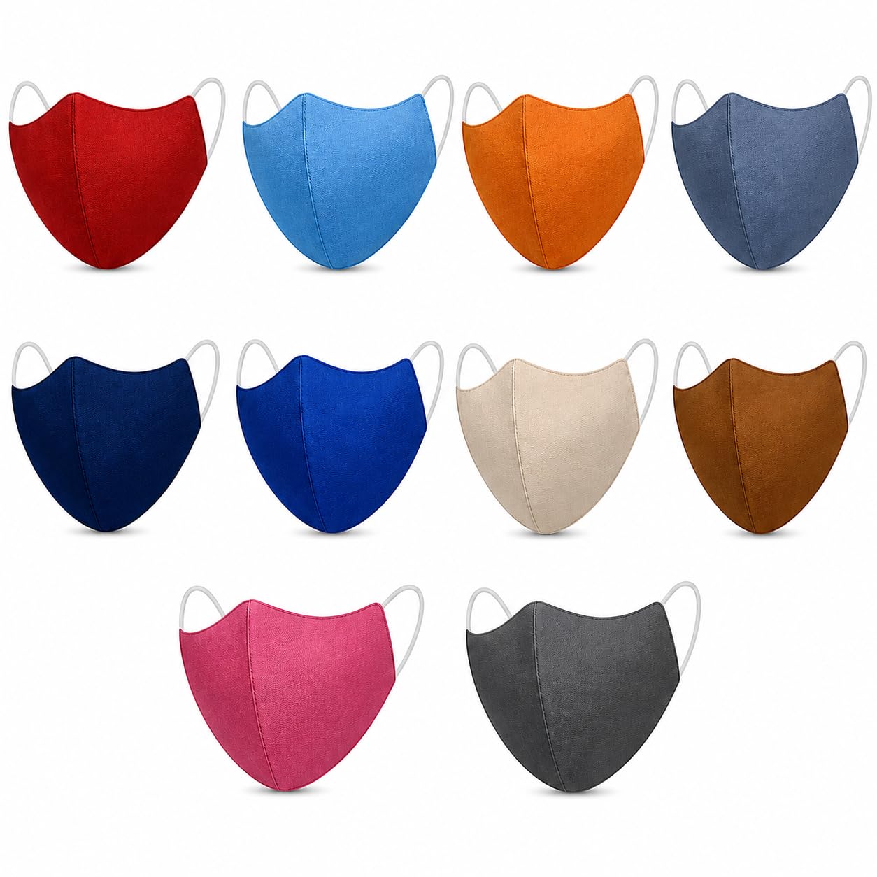 MEELANA Multileyar Cotton Plain & Printed Mask For Man and Woman, Washable and Reusable Light Weight Fabric & Comfortable Face Masks for Unisex Adults-image-6