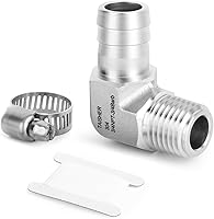 Vista 48 de TAISHER 1 pieza de forja de acero inoxidable 304 de accesorios de manguera de aire, accesorios de púas de manguera de 1 pulgada x 1/2 pulgadas