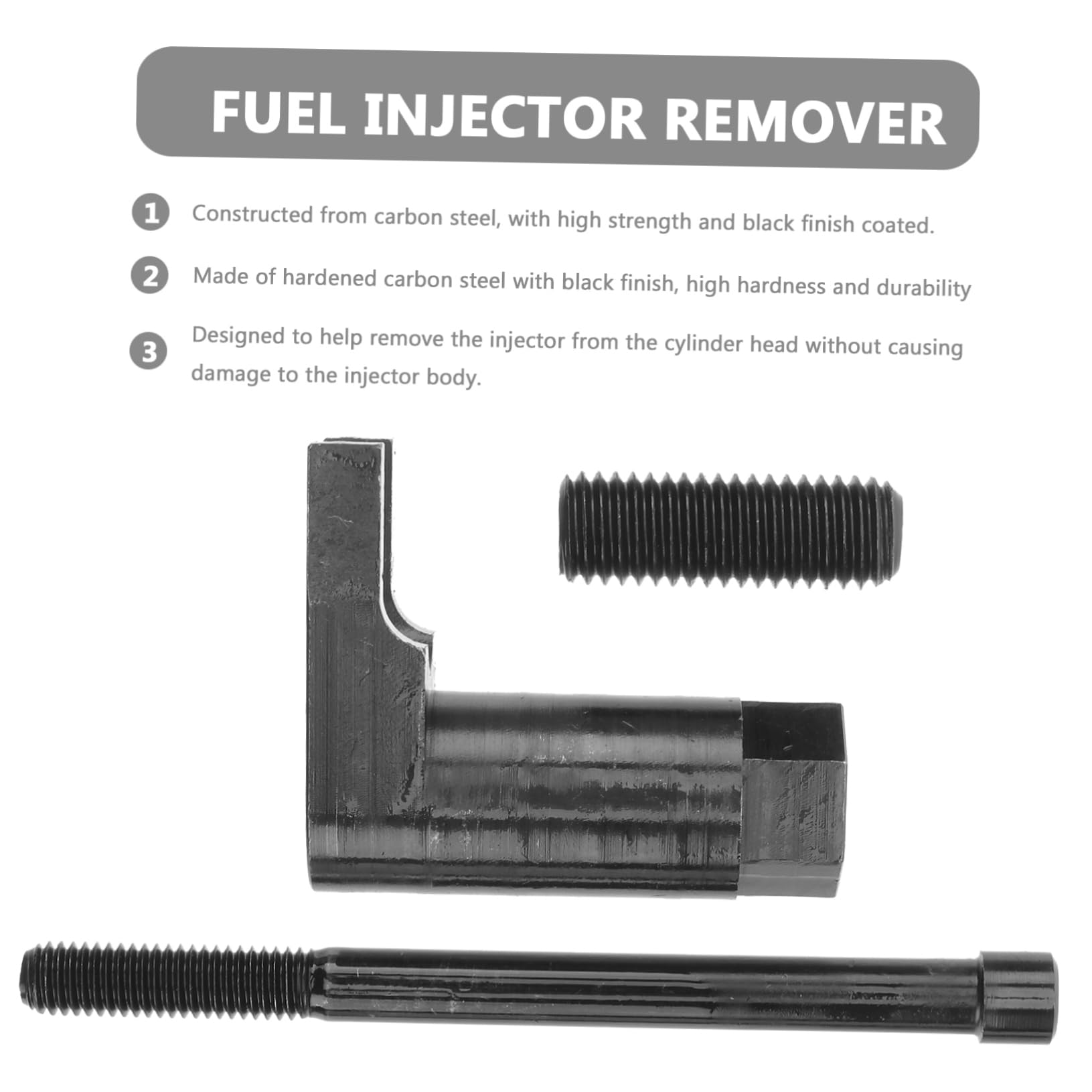 Kit di Rimozione Iniettori Auto 6,7l Acciaio al Carbonio Nero | Motore Diesel 2011-2018, Utensile Professionale, Resistente All'usura e Pensato per Rimozione senza Danni Stile Casuale