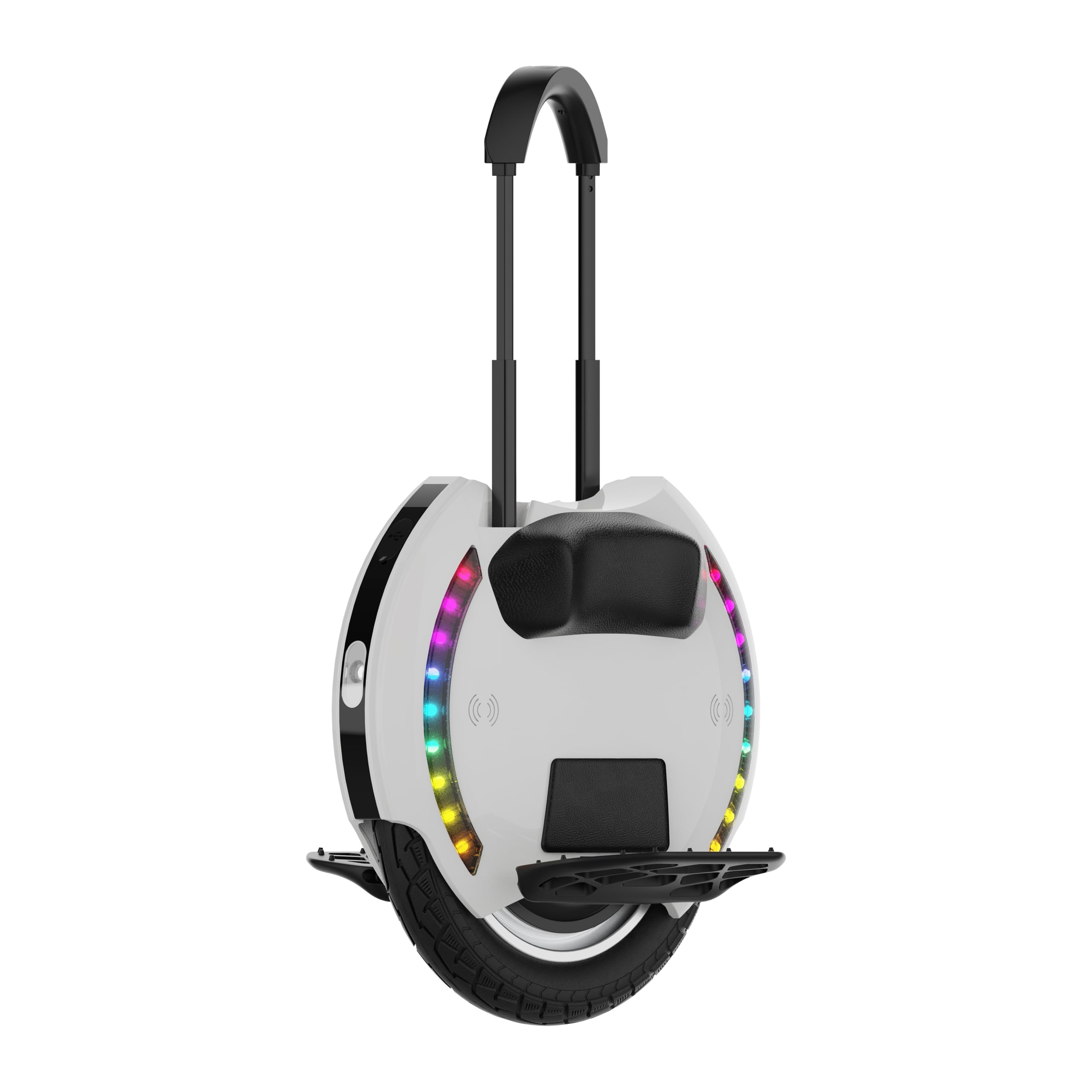 KINGSONG Elektrisches Einrad KS-14M, Erwachsener, Weiß, 800-W-Motor, Reichweite bis zu 15 km, begrenzt auf 20 km/h, aufblasbarer 14-Zoll-Reifen, Lautsprecher und Bluetooth