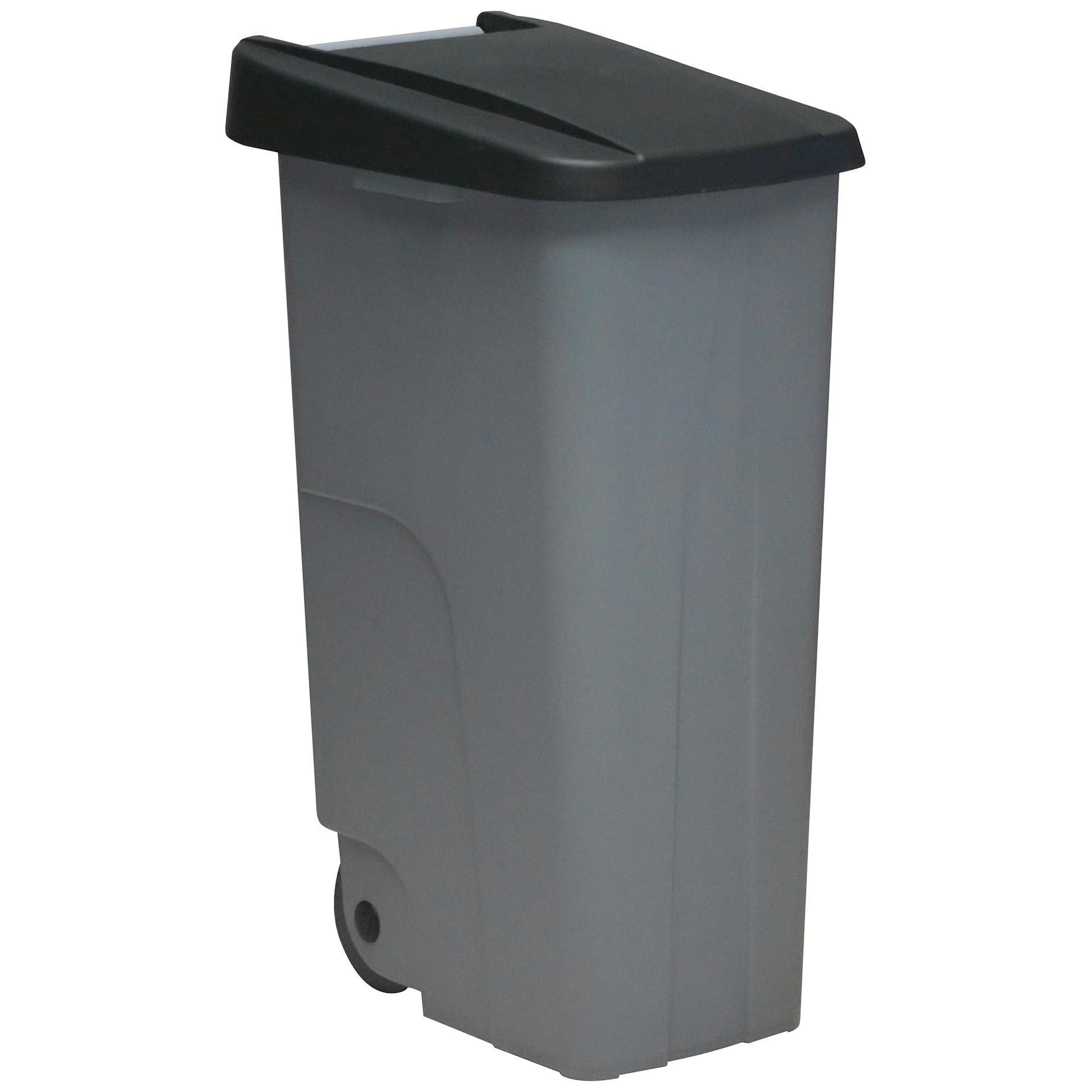 Well Home Contenedor Reciclo 110 litros Cerrado, Negro, 88x57x42 cm