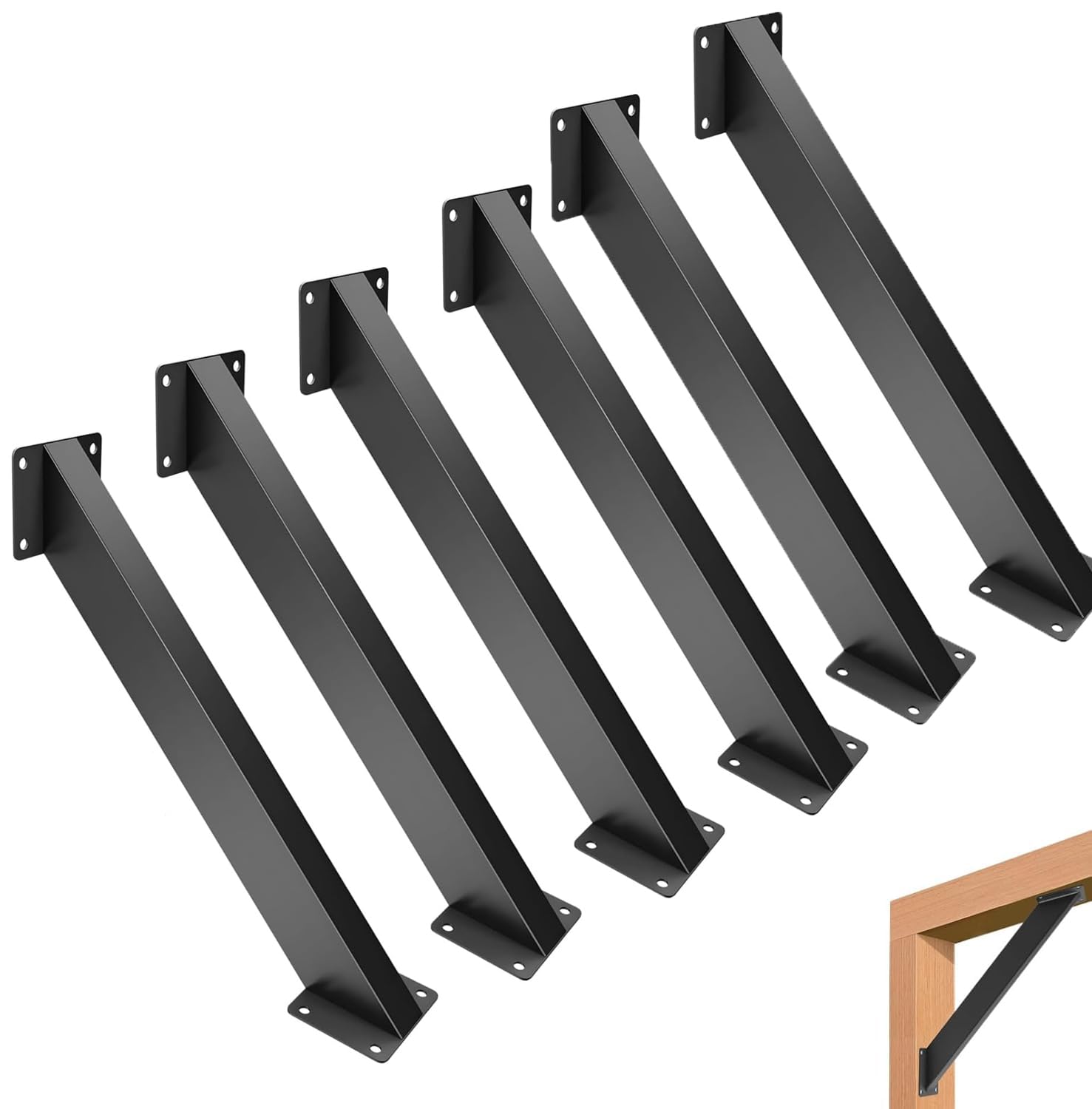 LQSYBHD 45° Heavy Duty Connector Brace Bracket Kit Wood Beam Support Hardware Degree Post Bracket for Gazebos Pergola Porches Inside Mount Corner Connector(Size:6pcs)