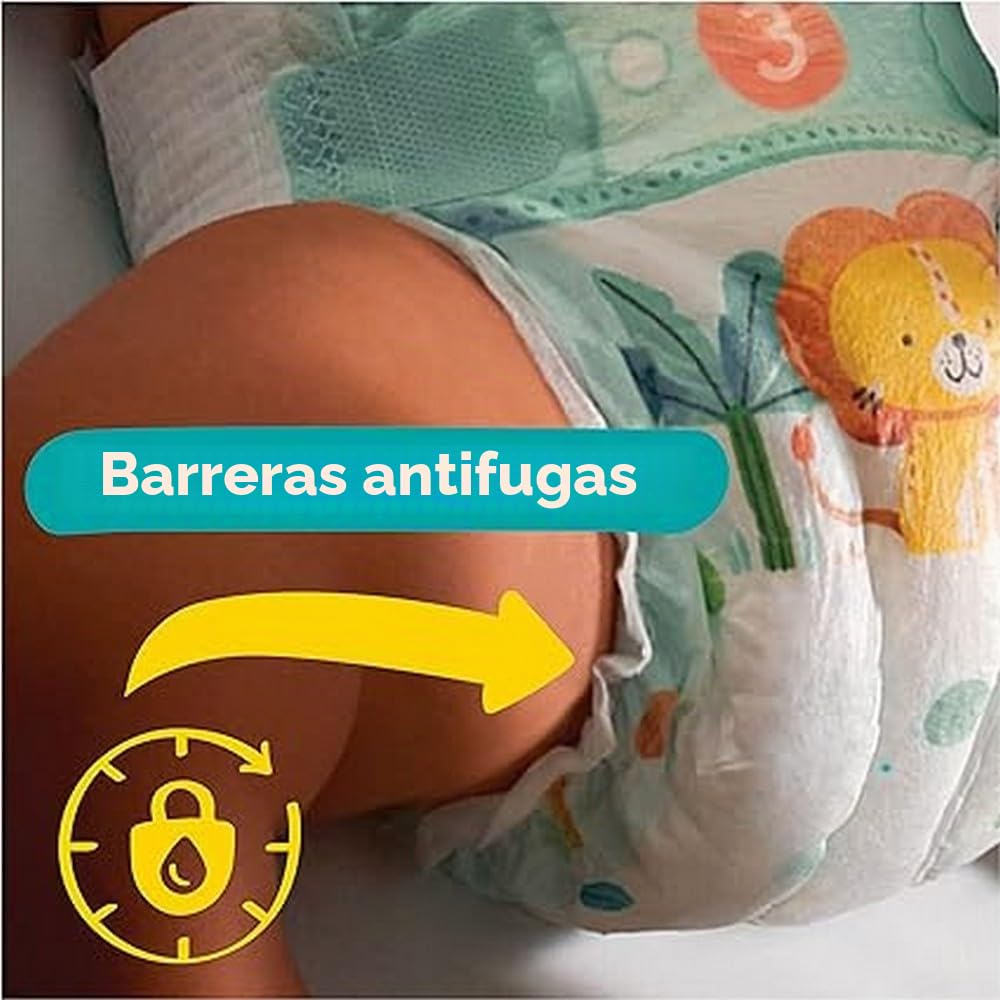 Pampers Pañales tamaño 4+ (10 – 15 kg) Baby Dry, Maxi Plus, caja de meses, hasta 12 horas de protección total contra fugas, 198 unidades