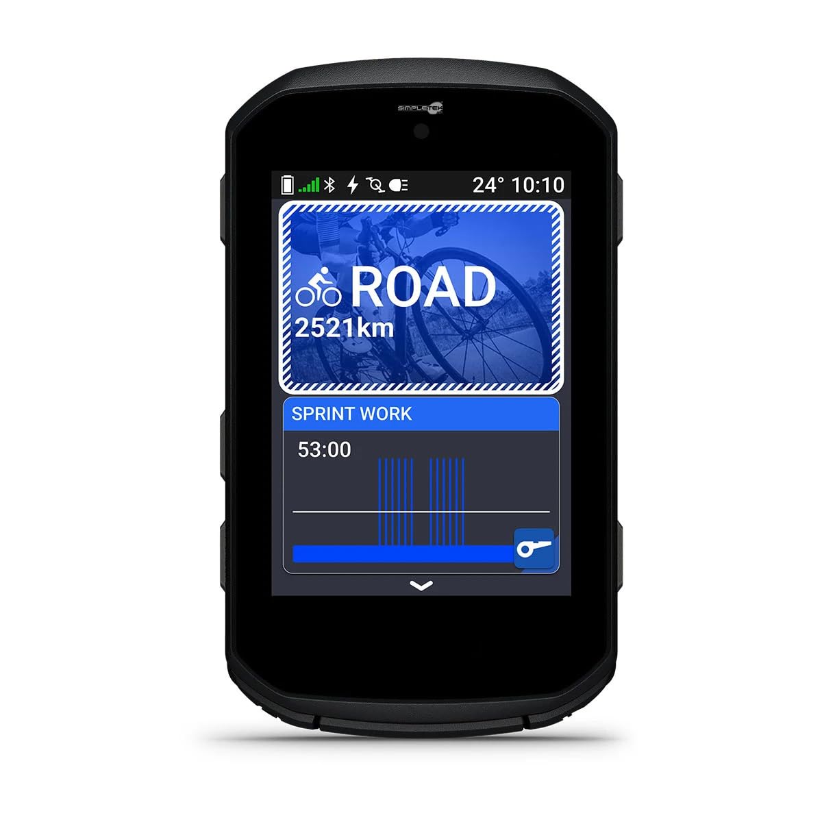 SIMPLETEK - Ciclocomputer GPS Multibanda Professionale Display 2,7” WI-FI | Connettività Bluetooth, ANT+ , autonomia fino a 36 ore, funzioni energia stamina, mappe integrate, memoria 32GB, IPX7
