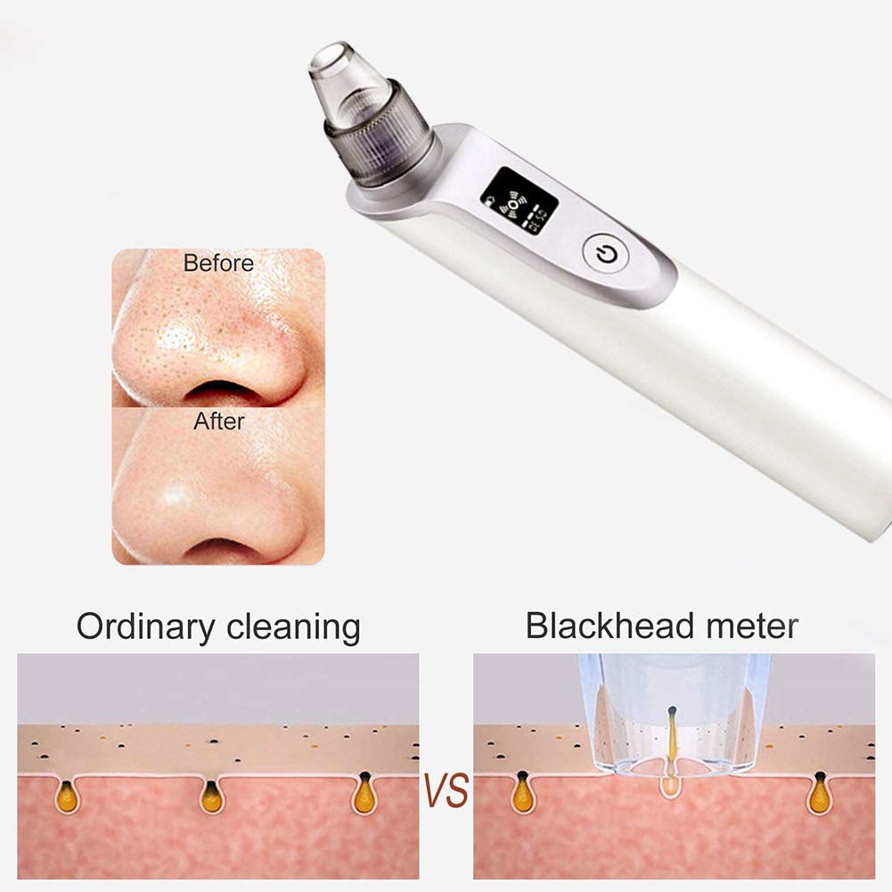 2 in 1 Bambino Aspiratore nasale Elettrico Neonato Neonato per Neonati detergente per Adulti Blackhead rimozione 3 velocità Regolabile 5 Punte sostituibili