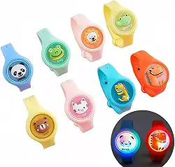 Kit Pulseiras Repelente Infantil Anti Mosquito Com Led Proteção Citronela Natural Anti Mosquito Dengue De Silicone Macio Para Uso Externo (2)