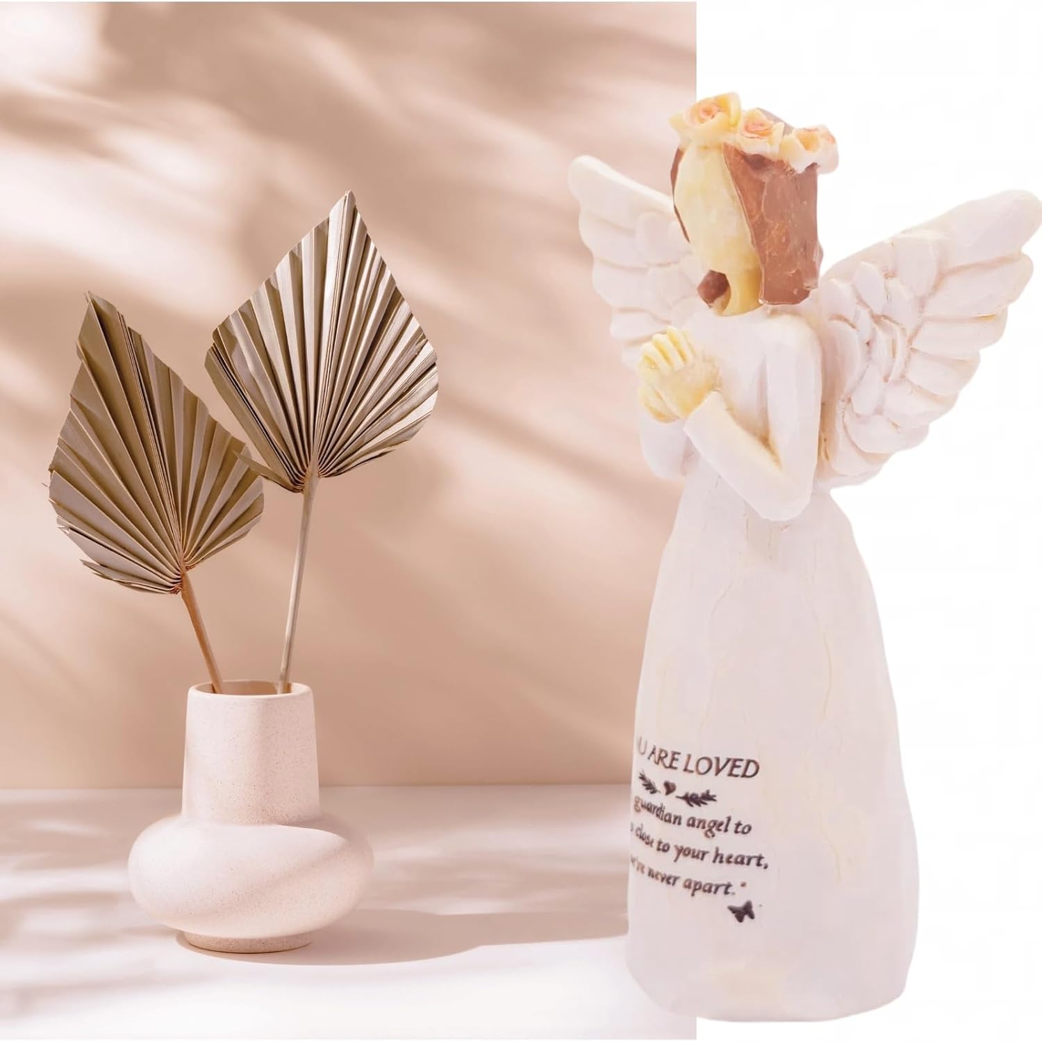 Sympathy Gifts for Loss of Loved One, 5.5" Praying Angel Surrounded by Love Memorial Gift for Loss of Dad Mom Grandmother, Angel Figurine for Bereavement Encouragement Remembrance(Sympathy-Figurine) - Image 3