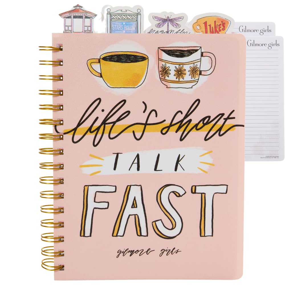 Gilmore Girls Tab Journal Notebook for Girls, Teens & Fans, Spiral Bound, 96 Lined Pages, 8 x 7 inches — image 1