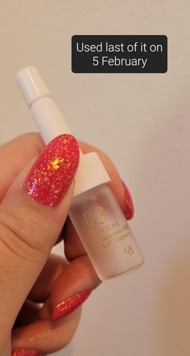 ODEAR Endermic EGF Lift Ampoule – Concentrated EGF & Peptide Facial Ampoule for Firming, Lifted Look & Smooth Skin Texture (2.6ml x 8 vials)