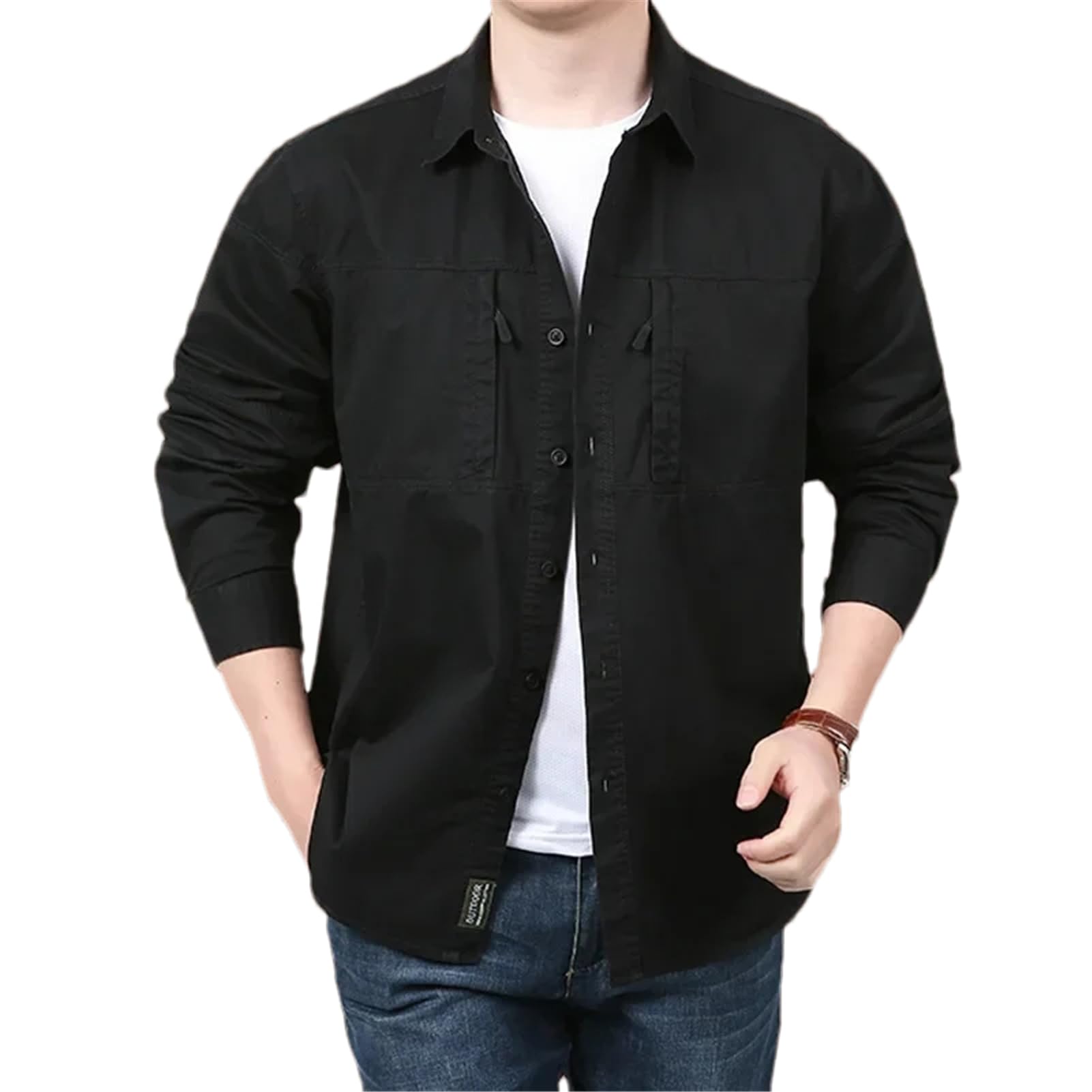 Camicie tattiche da uomo a maniche lunghe, multitasche, stile militare, per escursionismo, pesca, lavoro