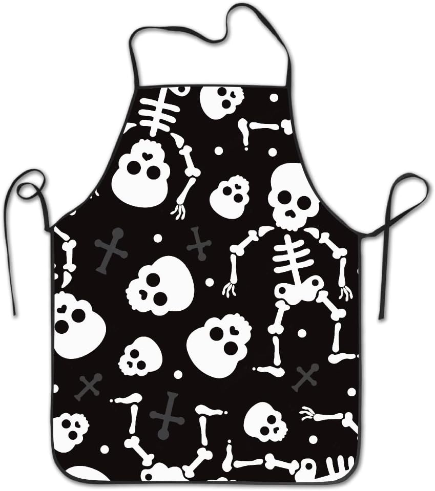 Death Skull Halloween Skeleton Cooking Apron Kitchen Apron