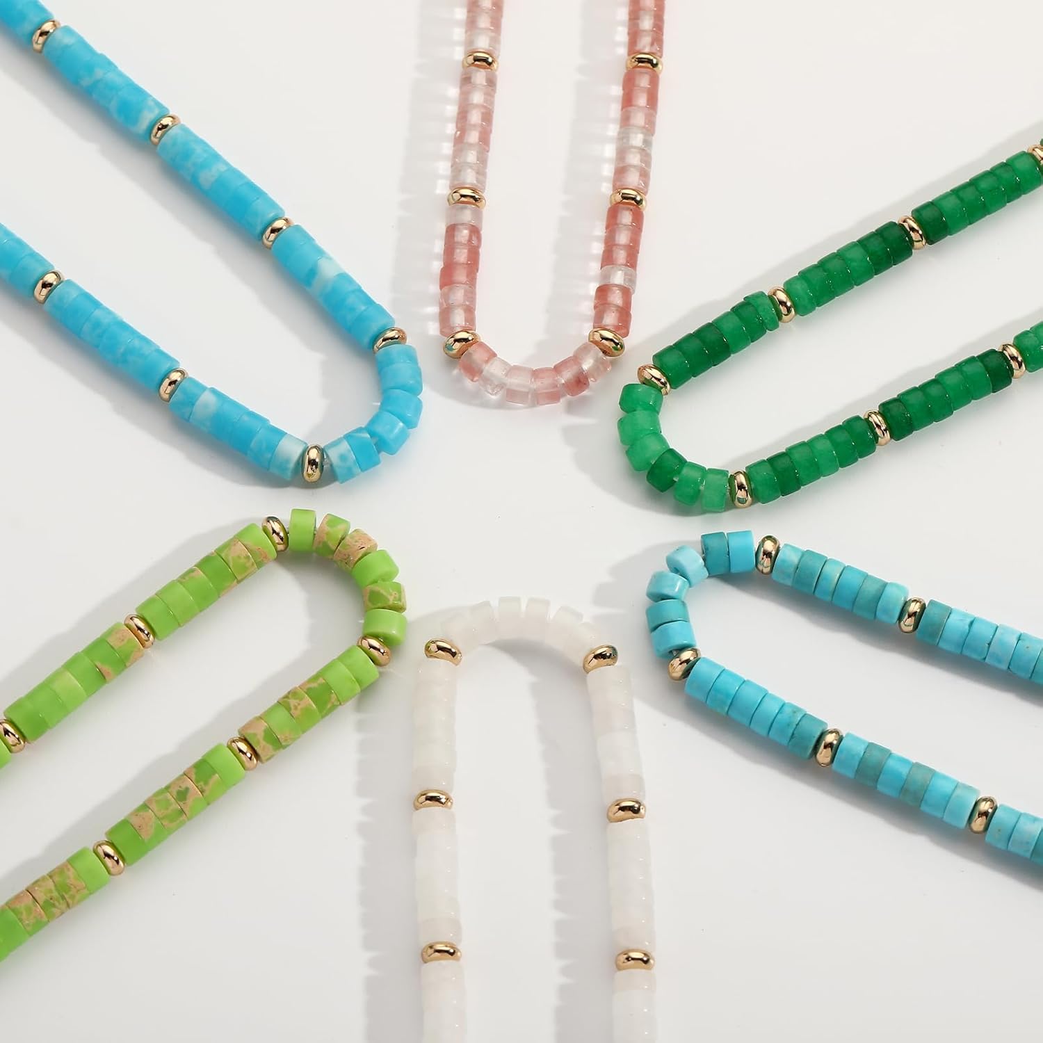 Apsvo Beaded Necklaces for Women Gemstone Necklaces Boho Choker Necklace Summer Natural Stone Beachy Jewelry - Image 7