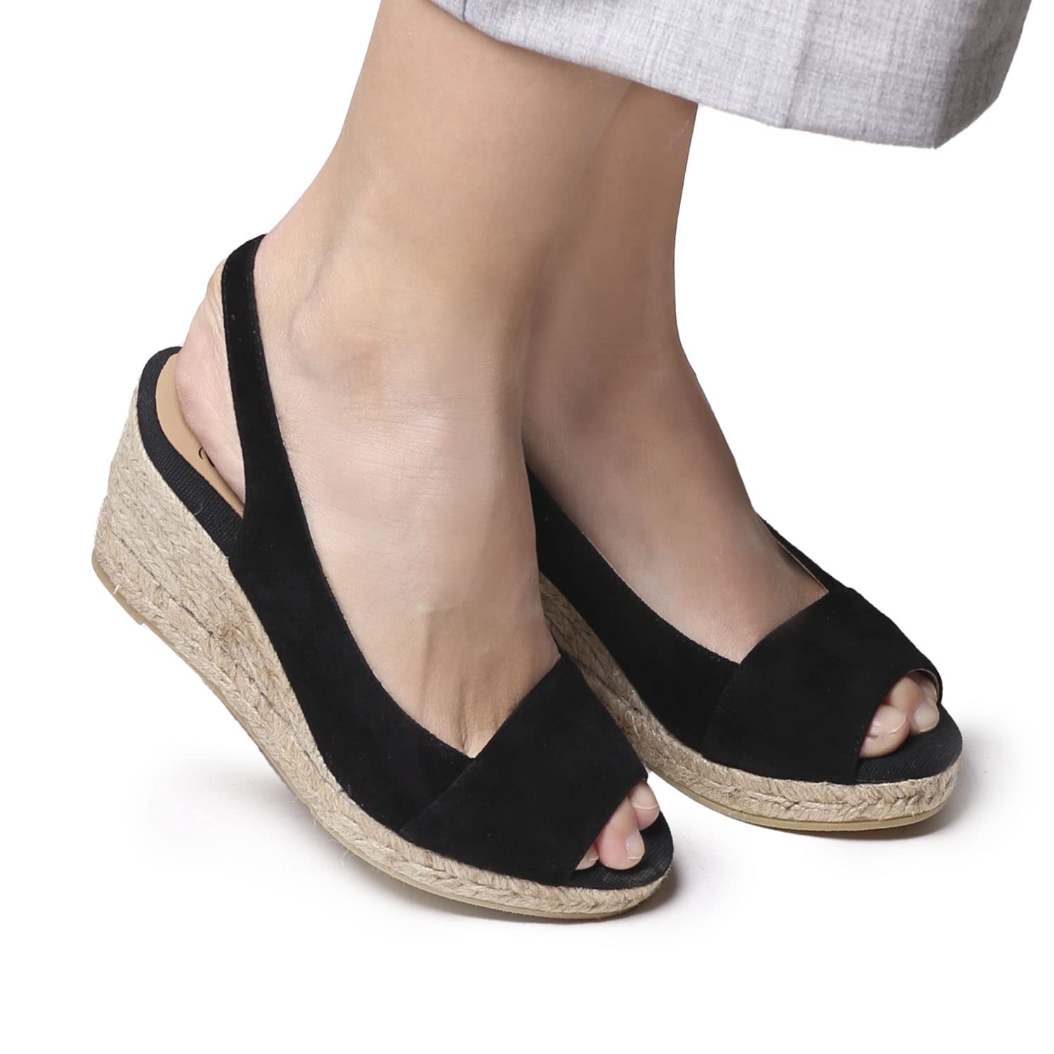 TONI PONS Monza-A - Espadrille compensée Femme en Daim.