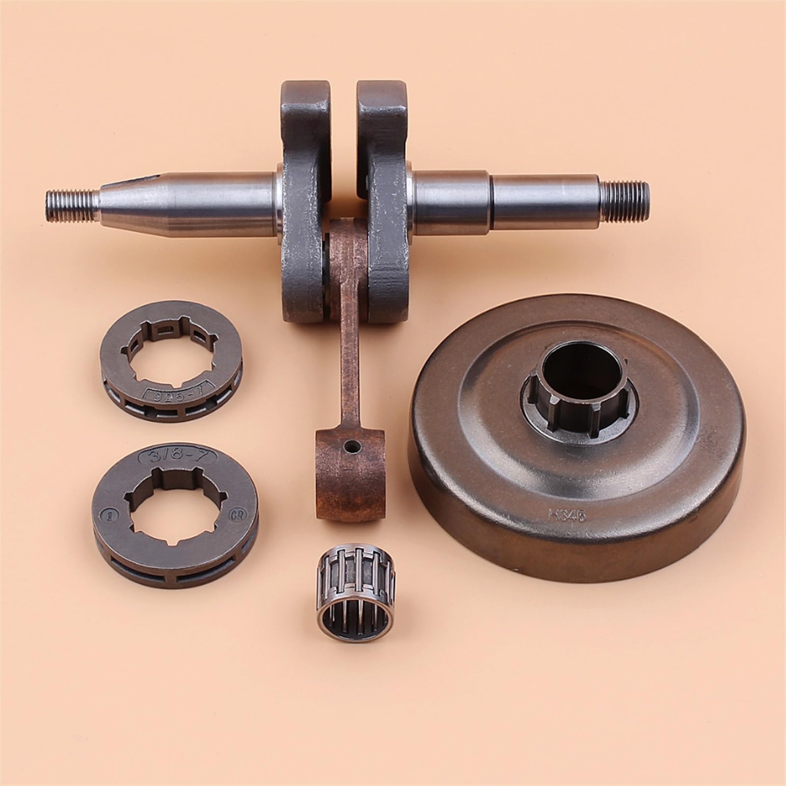 PEGGYLIN Kit de roulement de roue de pignon de tambour d'embrayage de vilebrequin adapté à HUSQVARNA 350 345 340, pièces de rechange for tronçonneuse à essence