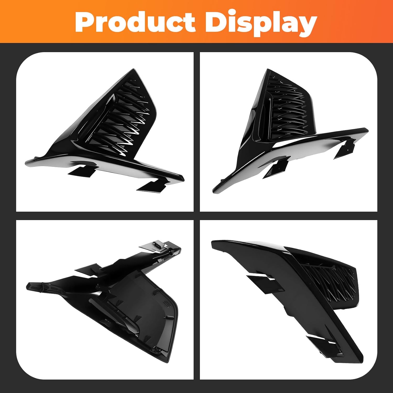 Front Left and Right Fog Light Cover Compatible with 2021 2022 IS300 IS350 F Sport Pair of Black Lower Bumper Fog Light Lamp Bezels