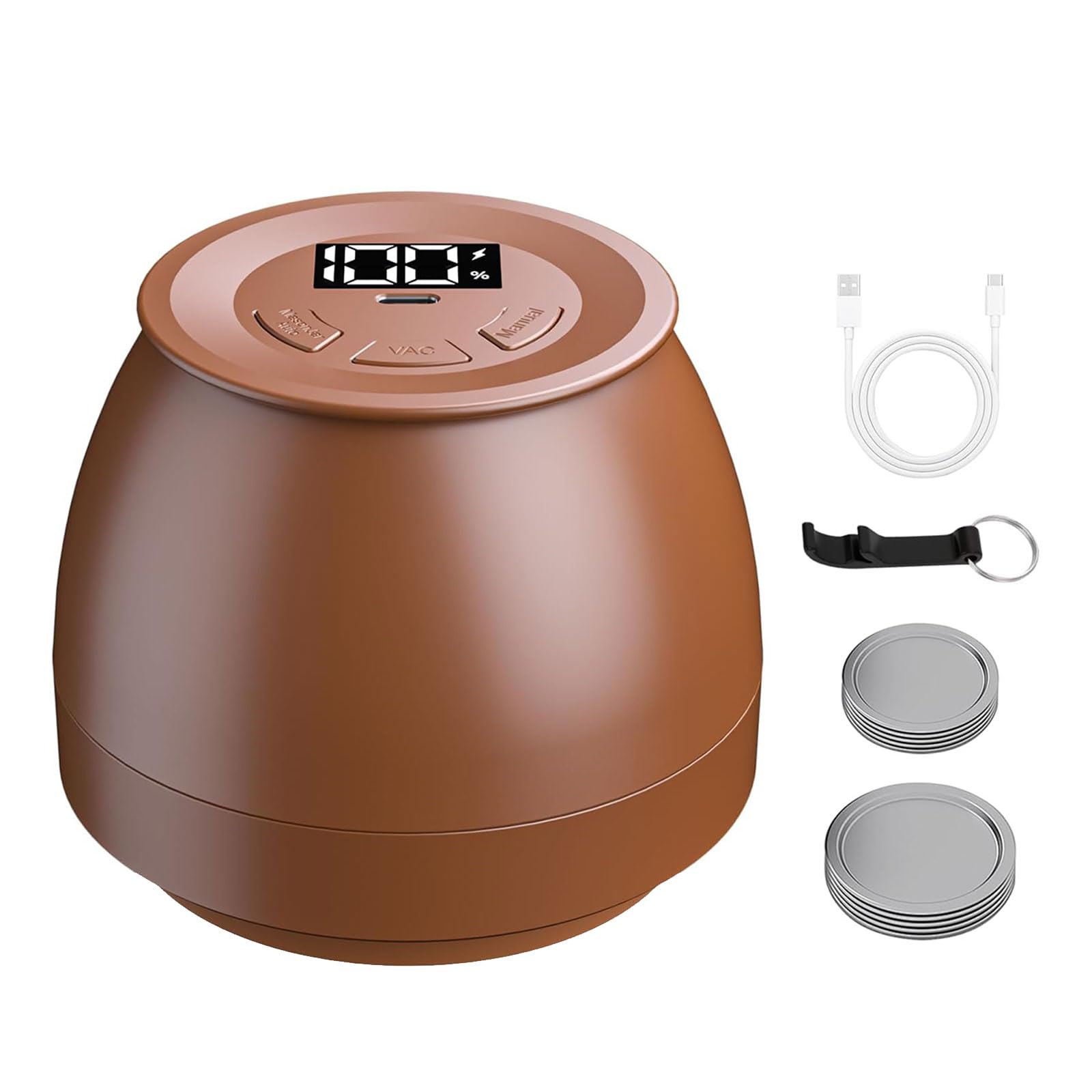 Sellador automático al vacío con textura para tarros de masones y conservación de alimentos con sistemas de bombas eficientes y pantalla LCD, sistemas de envasado al vacío para uso doméstico