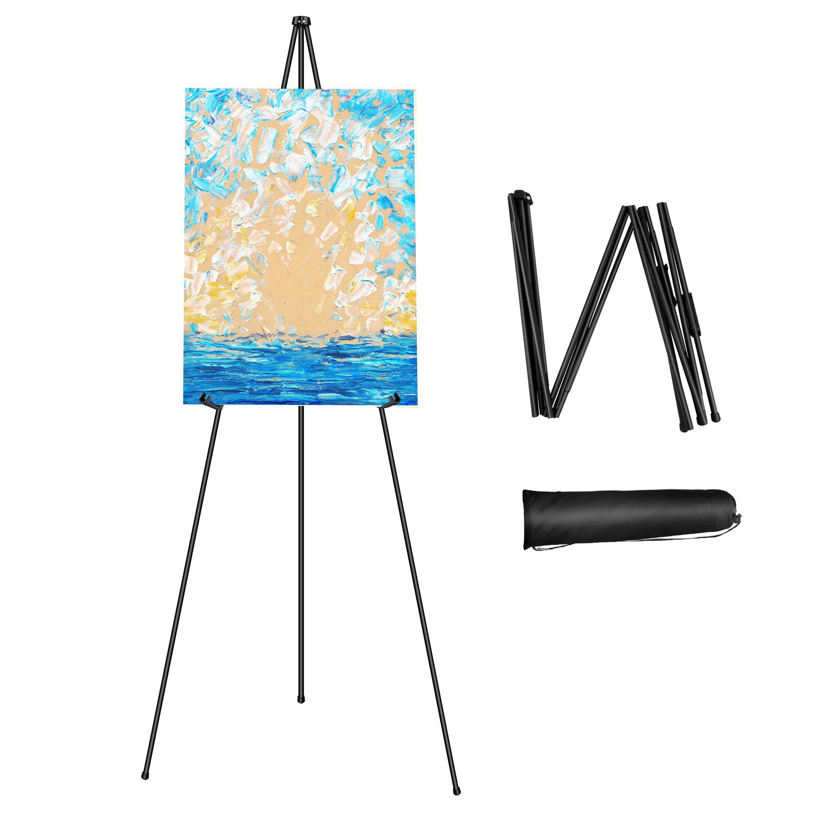 160 cm Portable Folding Metal Easel for Wedding Displays