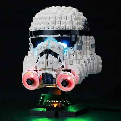 Miniatura 2 de BRIKSMAX Kit de iluminación LED para casco Stormtrooper, compatible con el modelo de bloques de construcción Lego 75276, no incluye el juego de Lego