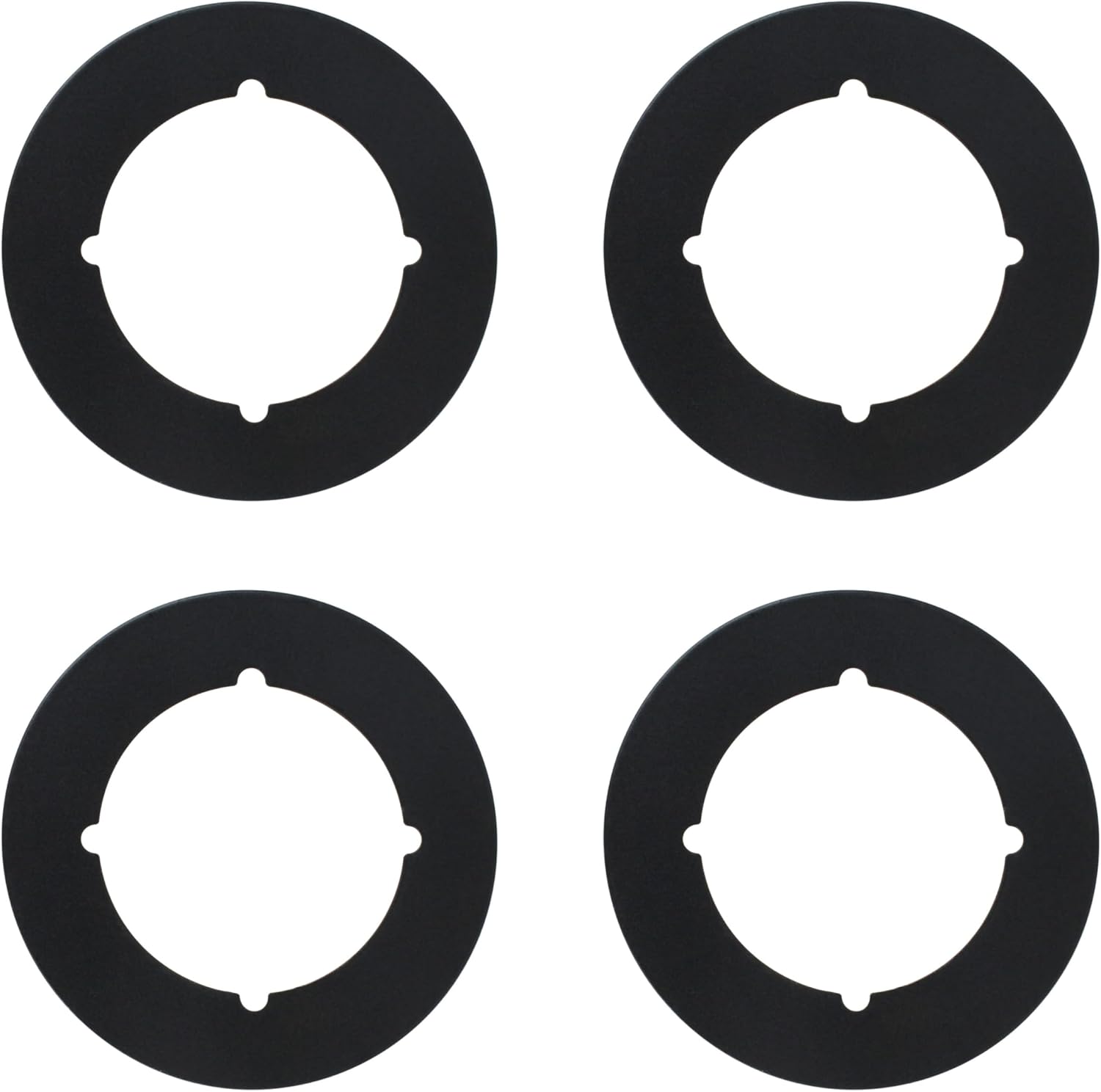 Scar Plate for Door Knob Circle,Door Knob Reinforcement Plate Black,Fits Under Existing Lock Set to Cover Up The Damaged Door(Set of 4 Door Knob Plates)