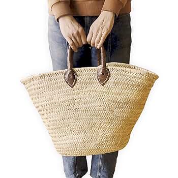 バッグ French Baskets Amazon.com: FRENCH BASKET with double flat leather handles