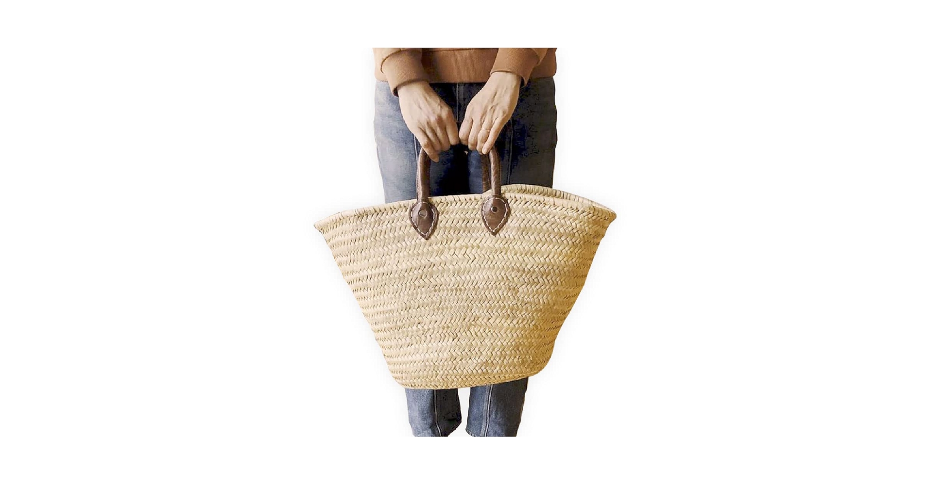 バッグ French Baskets Amazon.com: FRENCH BASKET with double flat leather handles