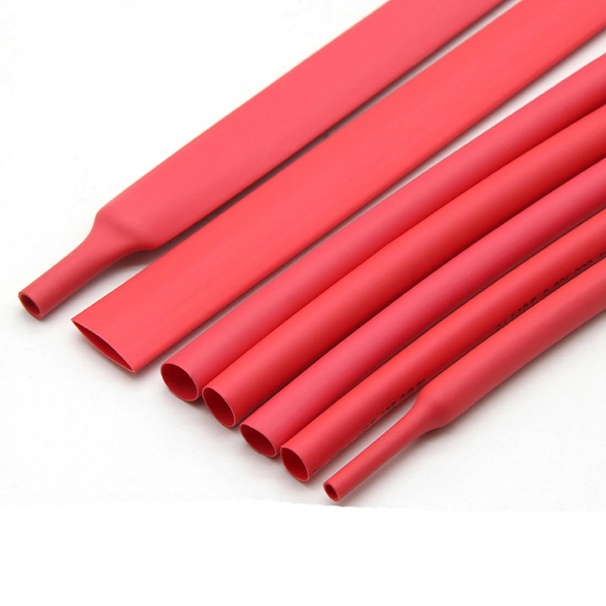 1/5/10/25/50M 2:1 Tubo termorretráctil termorretráctil Diámetro Rojo 0,6 mm ~ 80 mm Reparación de Cables Bricolaje Protector de Cable Tubo Manguito Wrap-25mm-50 Metros