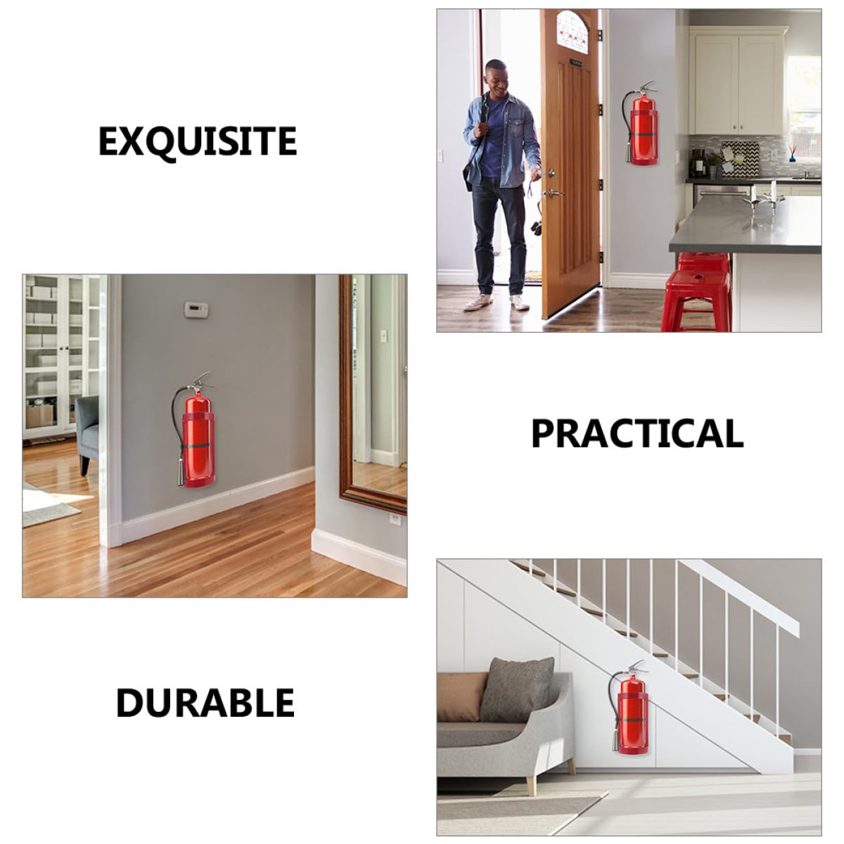 Uonlytech Soporte de Acero Resistente de Montaje Extintor de Incendios para Compatible Mayoría de Modelos, Adecuado para Uso en Casa y Barco