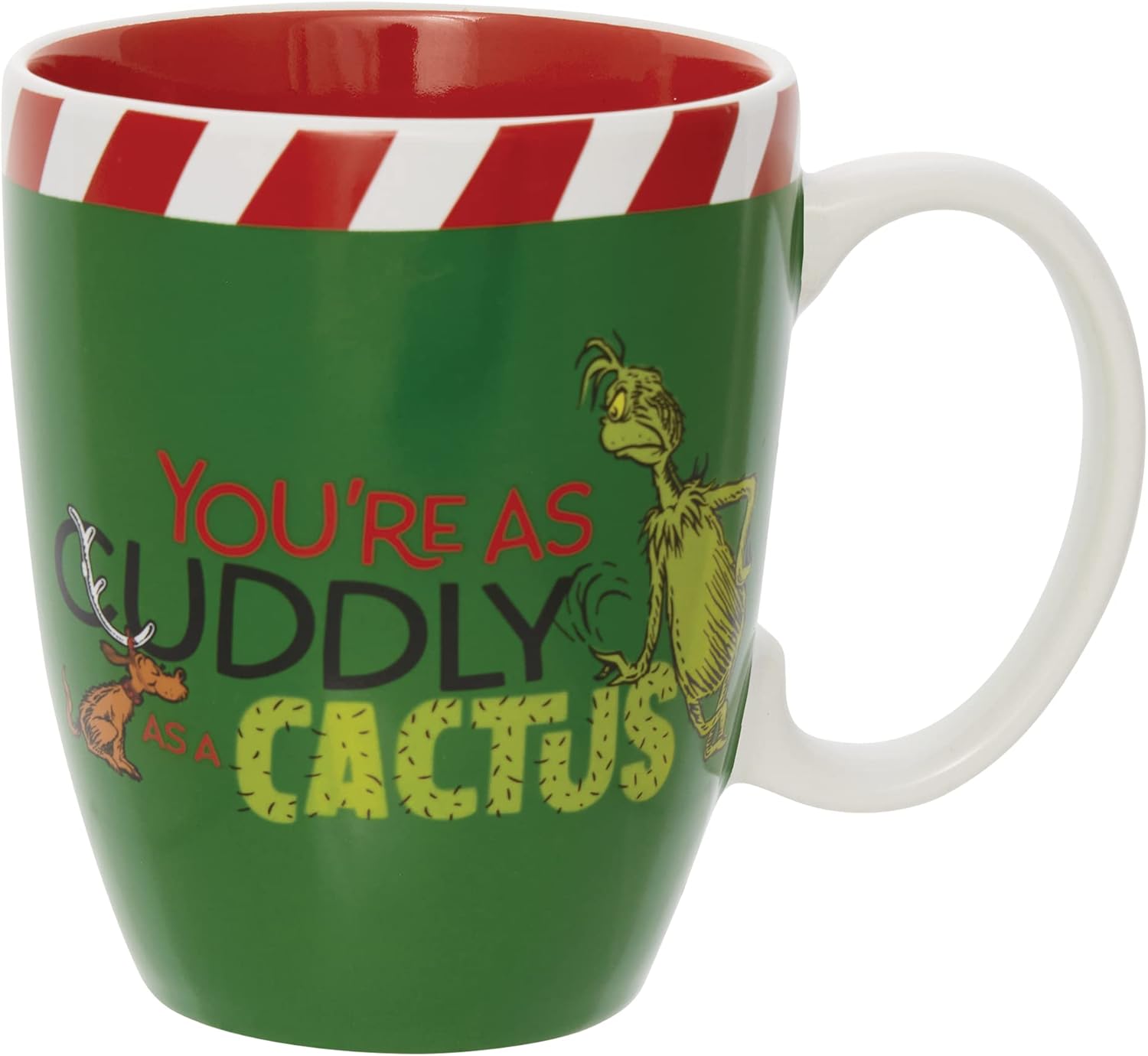 Department 56 Dr. Seuss the Grinch Cuddly as a Cactus Coffee Mug, 12 Ounce, Green - Image 2