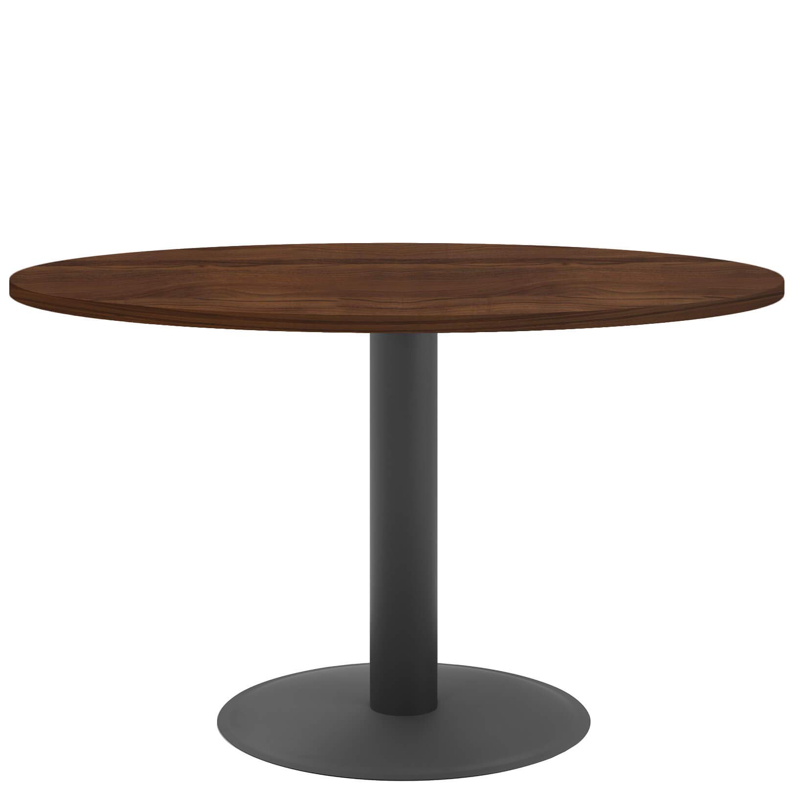 Optima - Tavolo rotondo per riunioni, Ø 120 cm, in noce, colore: antracite