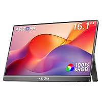 ARZOPA Monitor Portatile 16,1" IPS 100% sRGB | Schermo FHD 1080P | HDR10 | Ultra Sottile