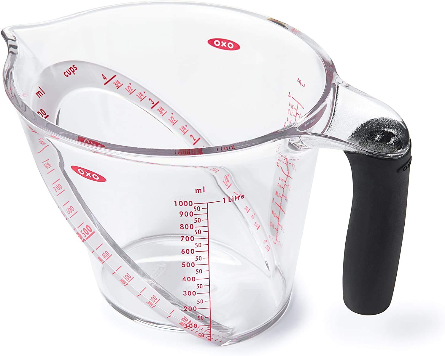 1 Litre Angled Measuring Jug, Transparent