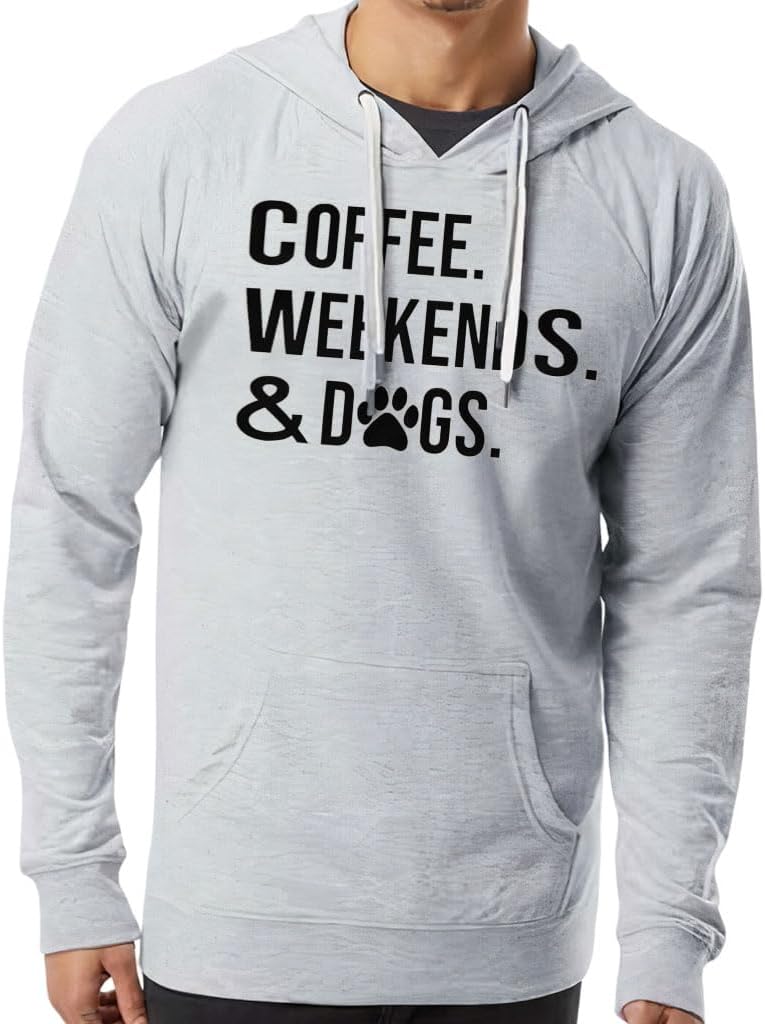 Coffee Weekends Lightweight Hoodie - Coffee Lover Clothing