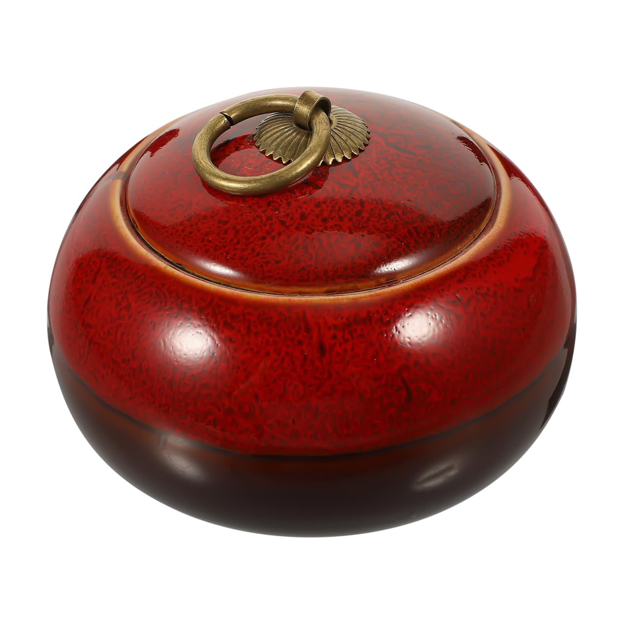 UPKOCH Ceramic Tea Canister 15Oz Airtight Porcelain Tea Caddy with Lid Vintage Kiln-Fired Storage Jar for Loose Leaf Coffee Spices and Herbs