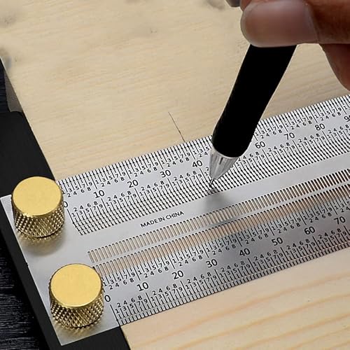 高精度 T 型直角定規木工アルミ合金スクライバー測定大工マーキングゲージ大工ツール 測定ツール(180mm)
