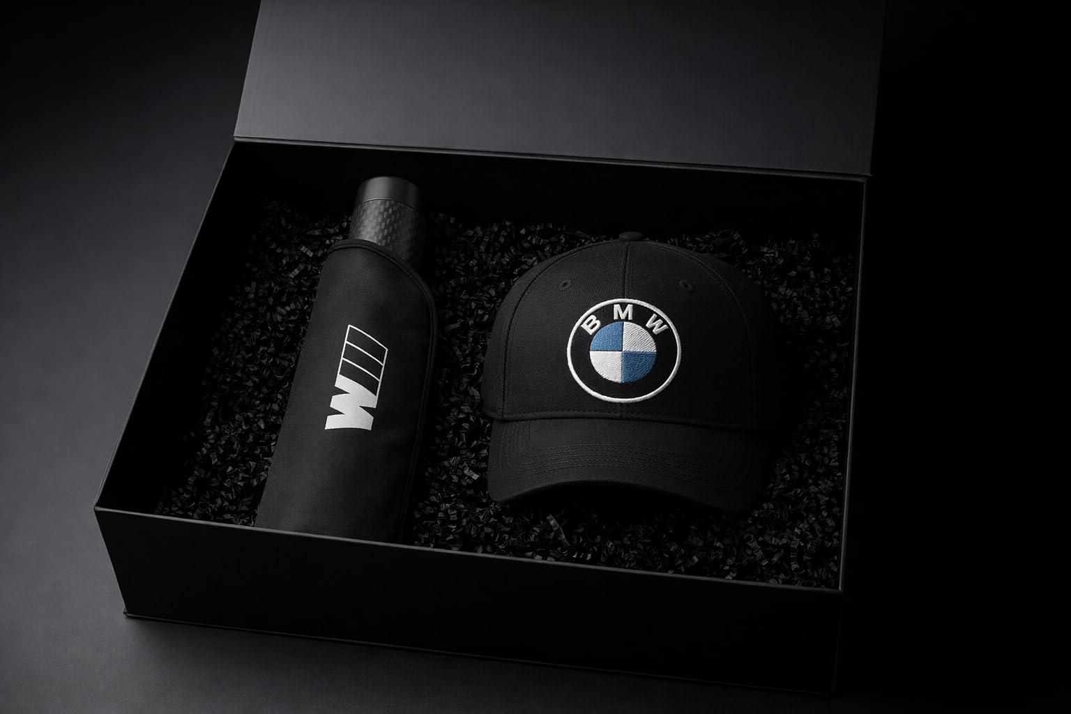 BMW Exklusive Geschenkset Geschenkbox Herren Mütze Regenschirm Cap I M Perfomance I Motorsport I Geburtstag Weihnachten I Vatertag I Geschenk-Set
