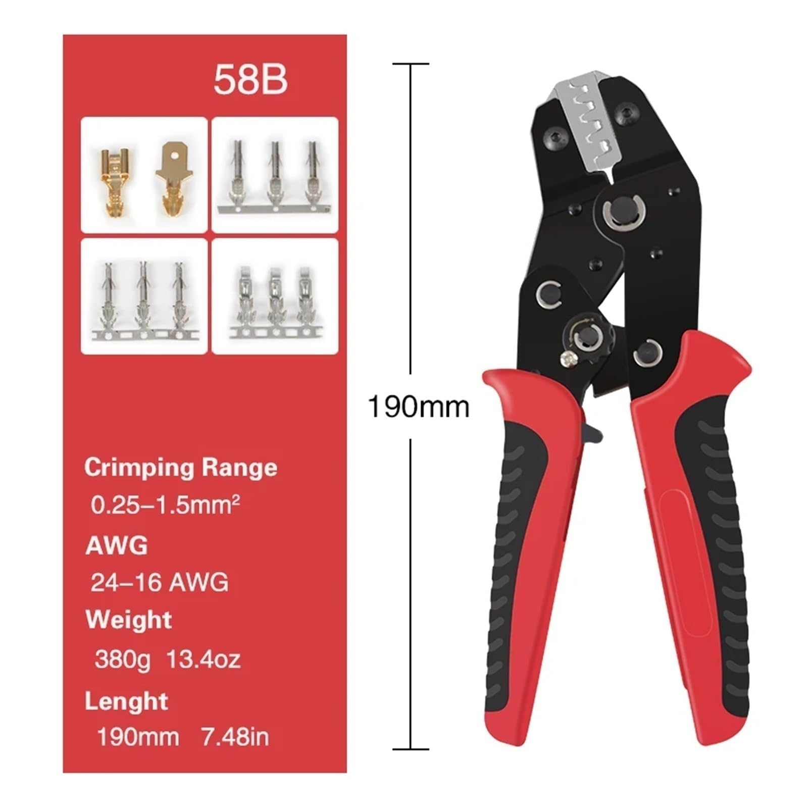 Utensili per crimpatura Pinza Crimpatrice XH2.54 KF2510 SM 2.54 3.96 TAB 2.8/4.8/6.3 Terminali Morsetto Elettrico Min Tools(58B)