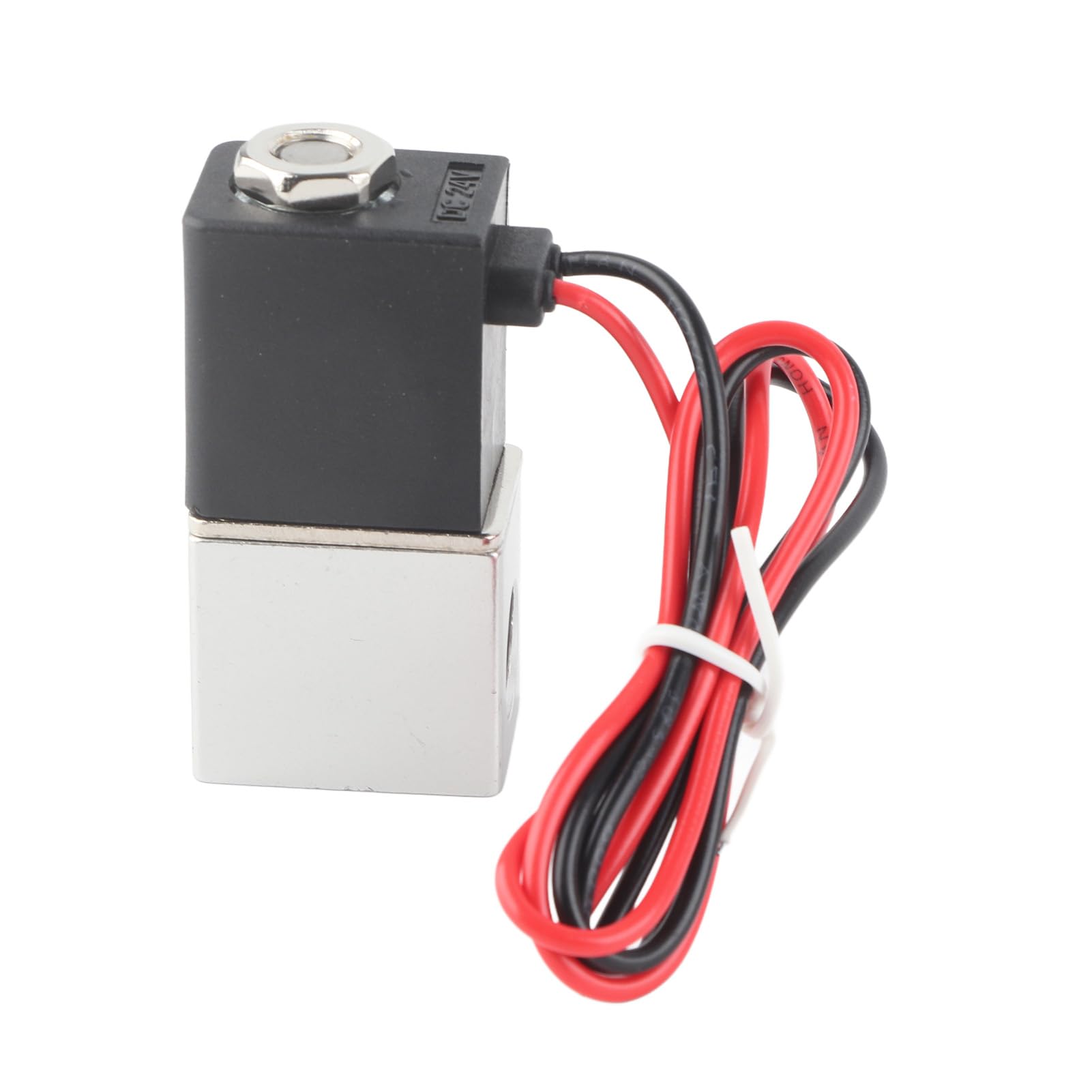 Elektrozawór 2-drożny DC 24V 1/4" uniwersalny do wody powietrza i oleju z aluminium stopu szybki montaż trwała konstrukcja odporny na korozję