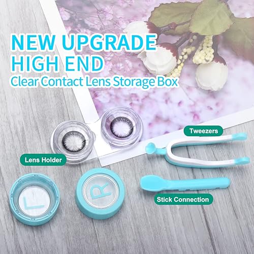 Miniatura 2 de ofone Herramienta de eliminación de lentes de contacto, aplicador de lentes de contacto con pinzas para estuche de lentes, cuchara de silicona