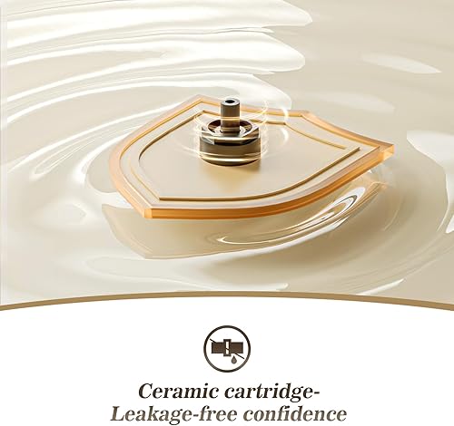 Miniatura 8 de Phiestina Grifo de baño central negro mate, grifo de tocador de un solo orificio de 4 pulgadas o 3 agujeros con boquilla giratoria de 360, placa de