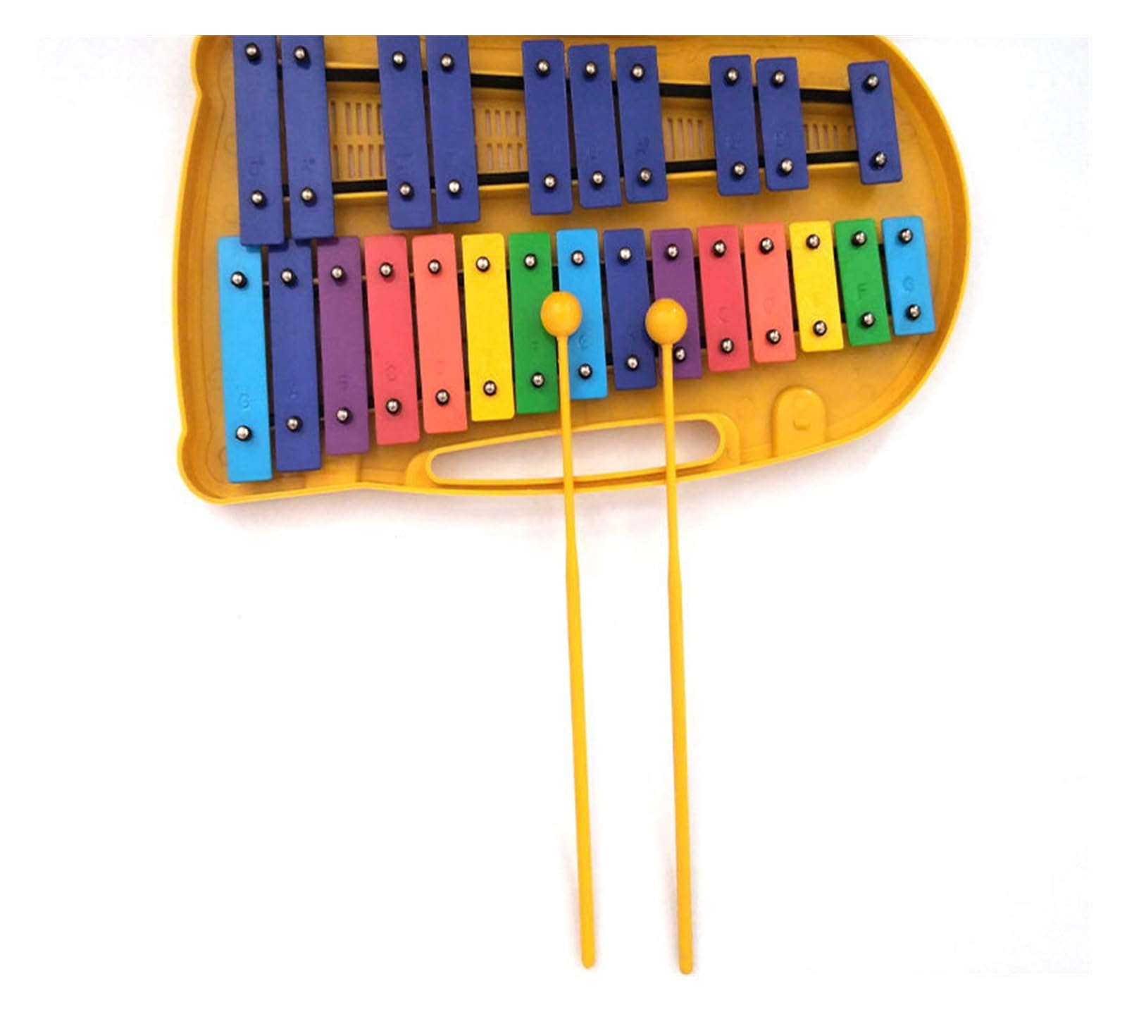 xilofono ​Legno Strumento A Percussione Glockenspiel con Piastra in Alluminio A 25 Toni Adatto A Studenti Principianti