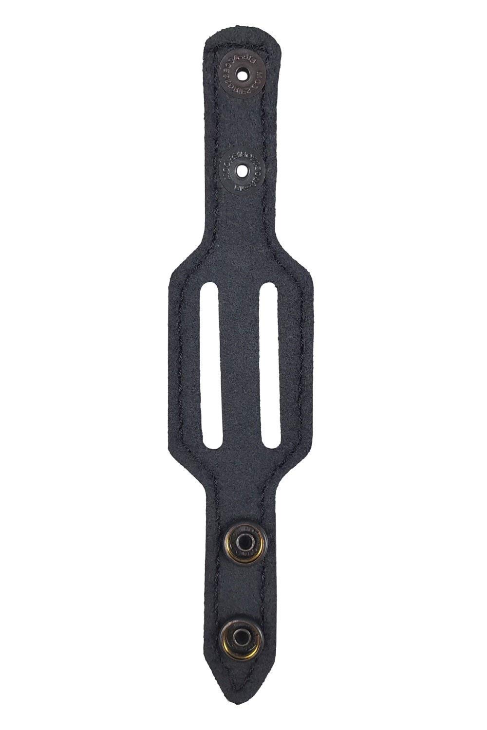 VlaMiTex Fermacintura in Vera Pelle Nera – 4 cm / 5 cm Belt Keeper per Cintura & Cintura di Servizio – Pelle circa 2,8 mm