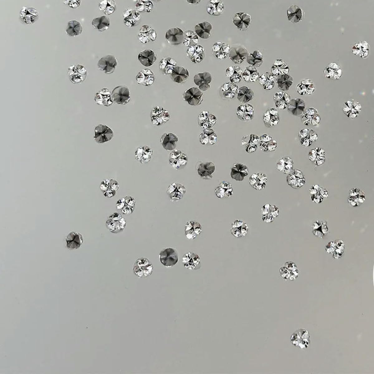 CIVIOOH 20Pcs 3D Clear Nail Art Rhinestones 2-6mm Sparkle Mini Diamonds Nail Art Decorations DIY Crafts Manicure Accessory