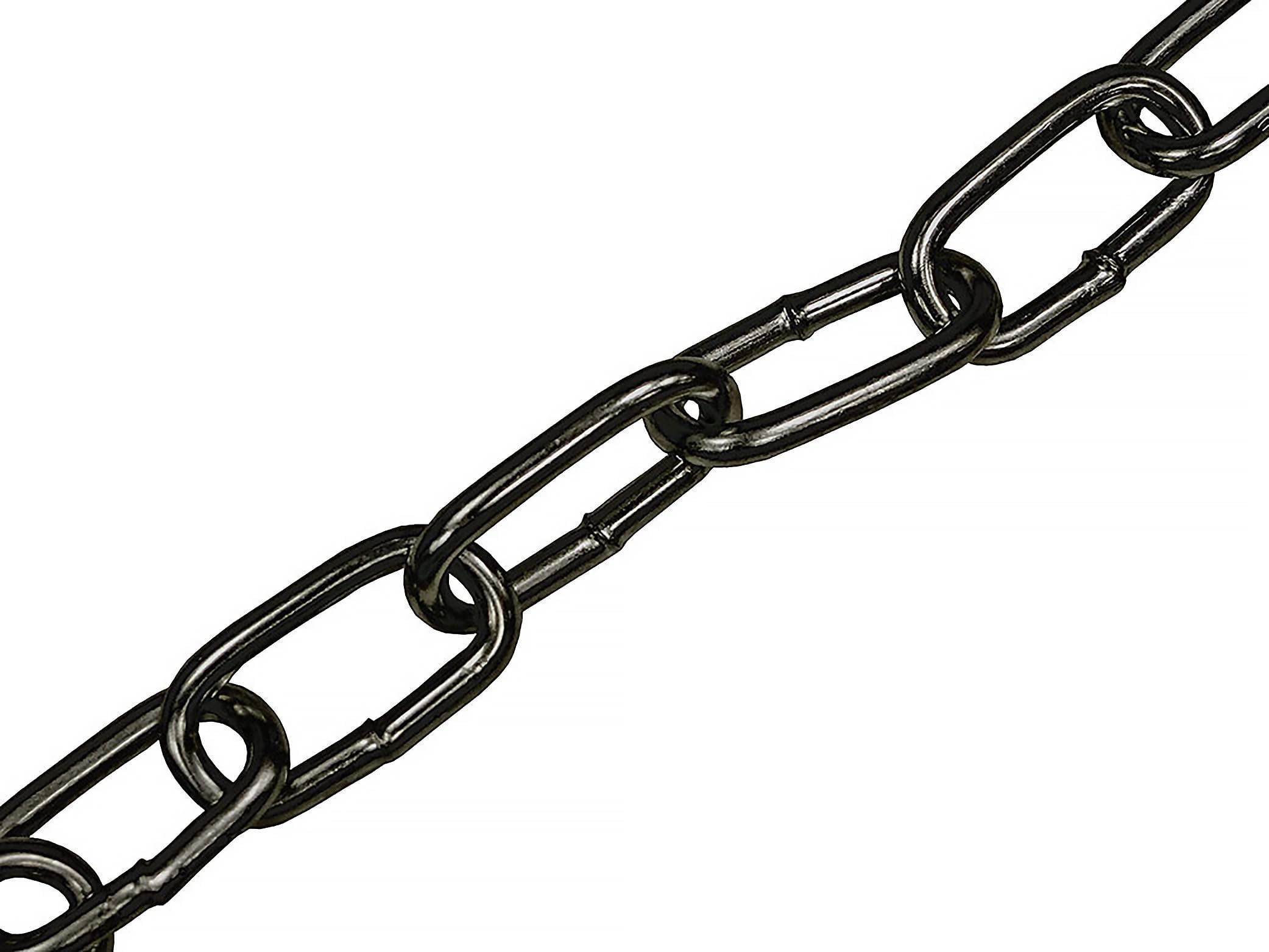 Faithfull Black Japanned Steel Chain – Mild Steel Welded, Corrosion Resistant Link Chain for Securing & General Purpose Use – 2.5 Metre Length, 5mm Dia, 160kg Load Limit