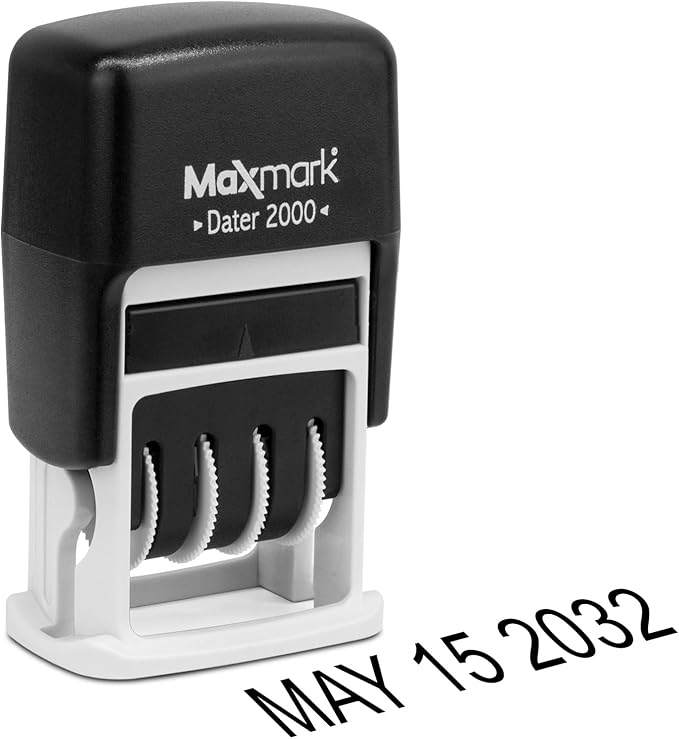 MaxMark 2000 Dater Self Inking Date Stamp - Black