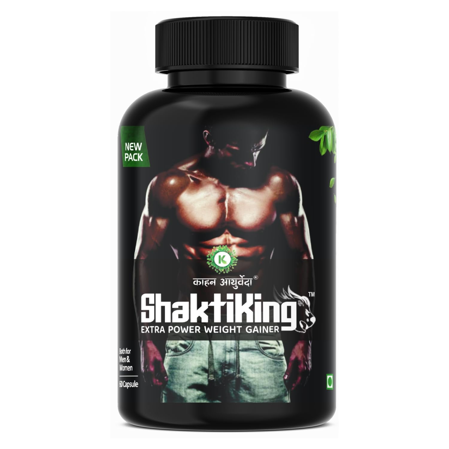 Kaahan Ayurveda Shakti King Extra Power Weight Gainer (60 Capsules) Both For Man & Women.