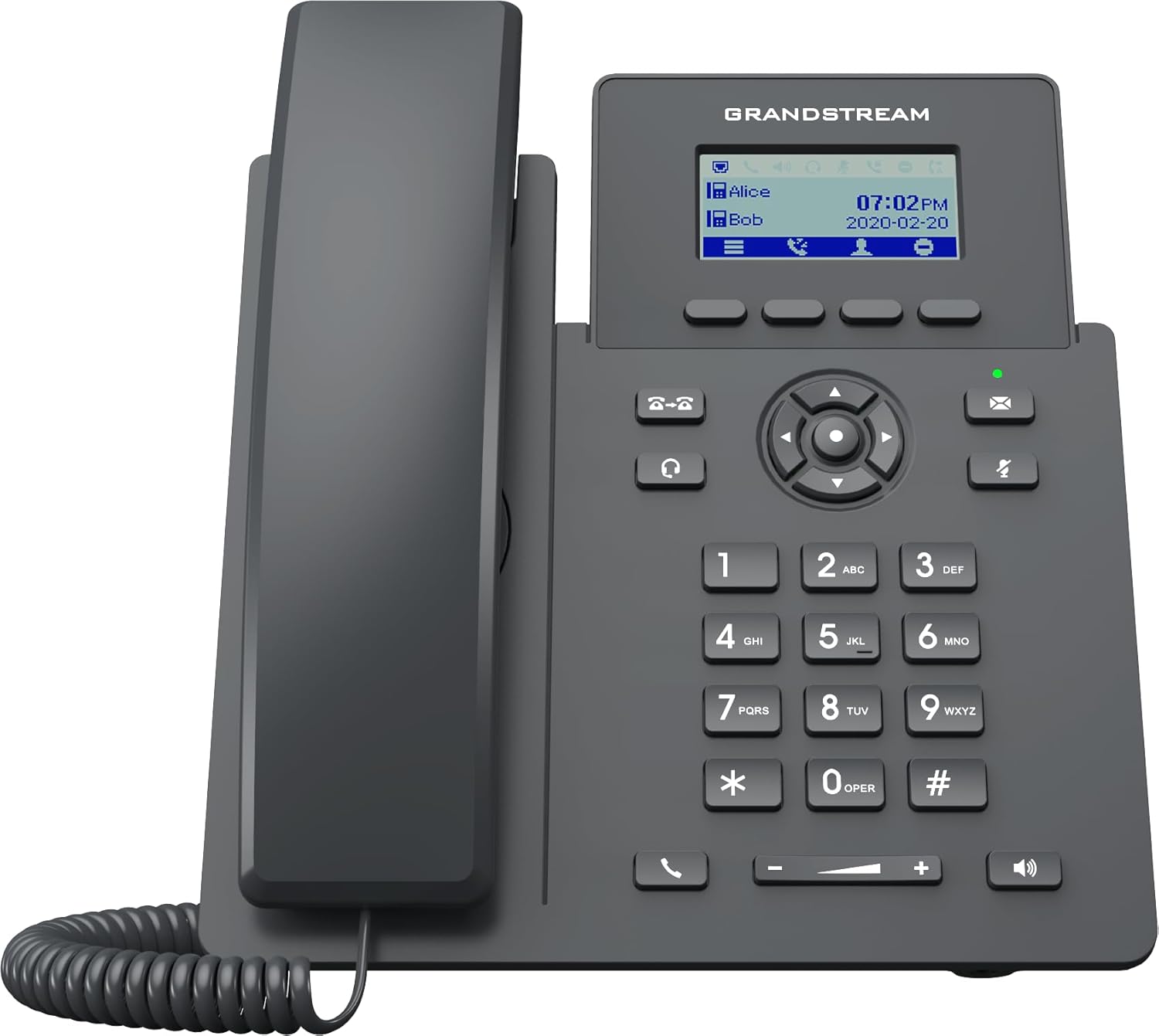 Grandstream GRP2601W IP Phone | 2 Lines, 2 SIP Accounts | 2.4-Inch LCD Display | Wi-Fi 6 | Dual-Port Gigabit Ethernet