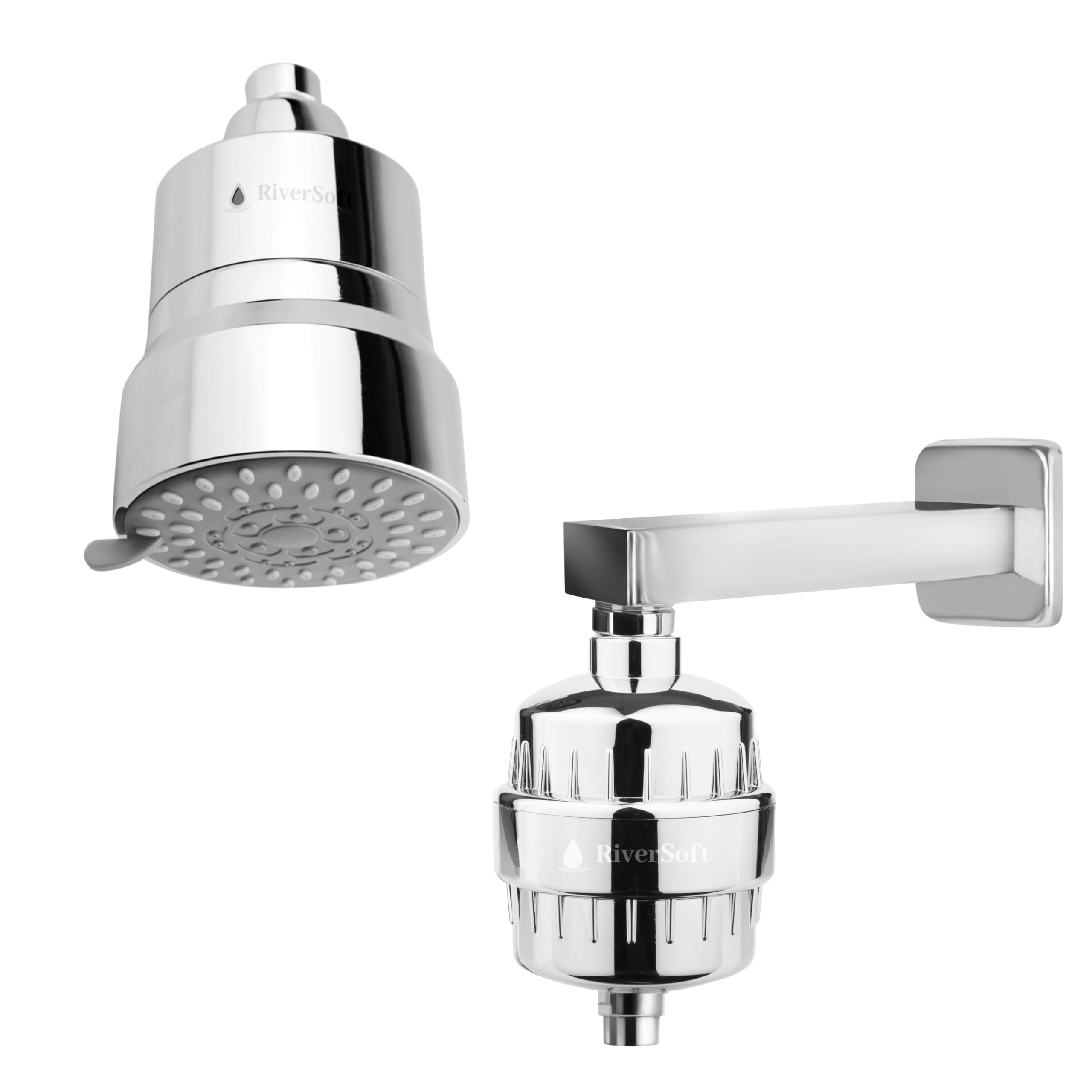 RiverSoft DIVA-05 shower filter for hard water with 15 stages with SF-15 tap filter Combo | 5 Mode Spray Setting | Water Softener for Bathroom | Water saving mode (Chrome, Universal Size Pack of 1) (B0D76DLRW3) Amazon Price History, Amazon Price Tracker