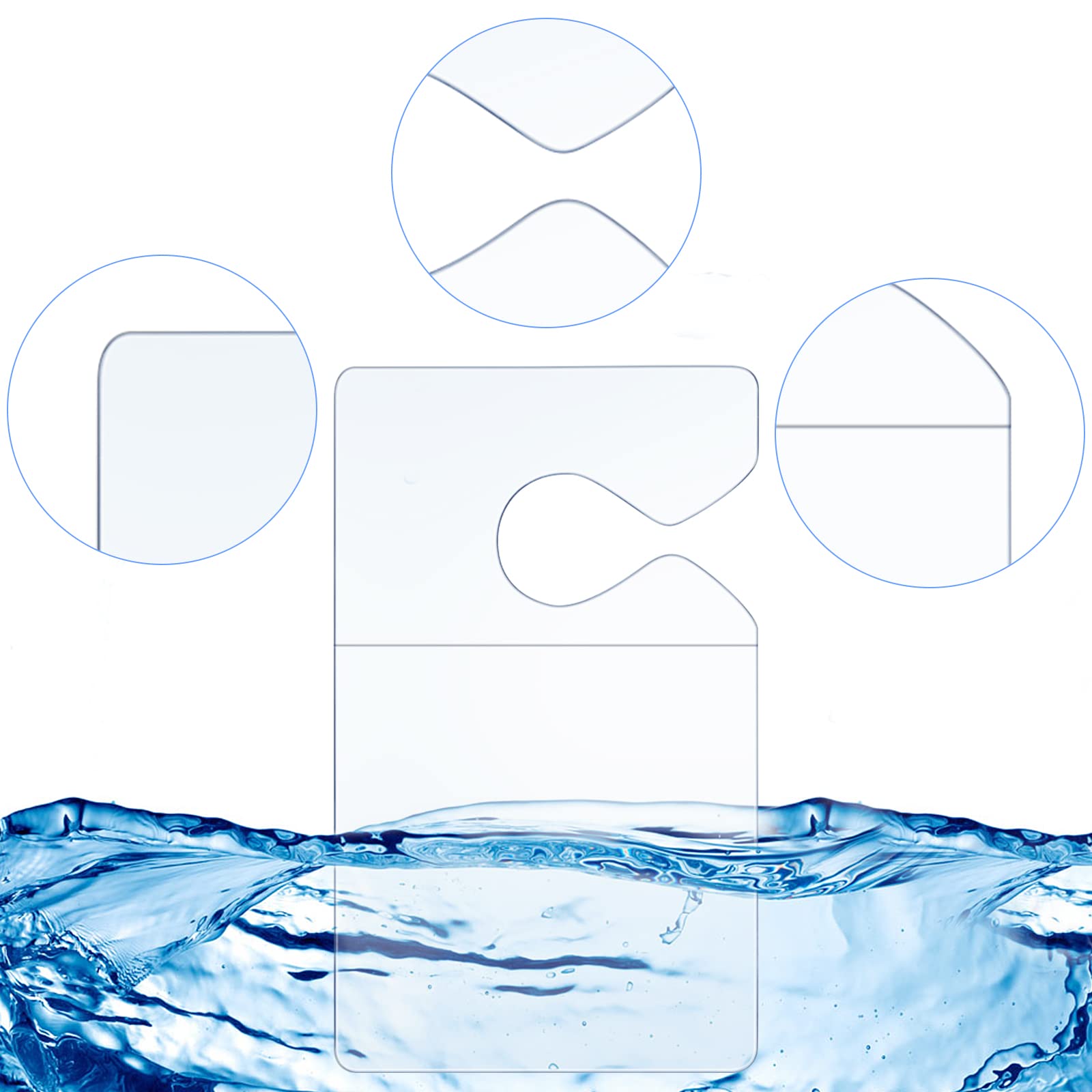 10 Pcs Clear Parking Permit Holder, Parking Permit Hang Tag Holder Car Vertical Parking Lot Pass Rear View Mirror Hanger Temporary Parking Passes Car