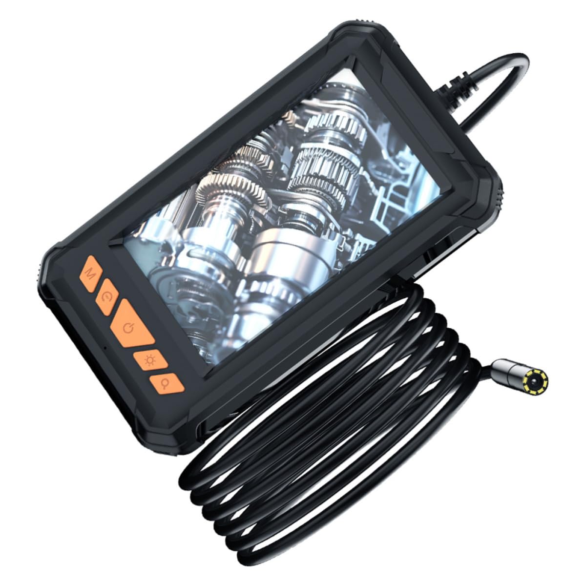 Luxshiny Industrie Endoskopkamera mit 4,3 Zoll LCD und Flexibel Kunststoffgehäuse LED Beleuchtung 200mm Arbeitslänge für Kfz Inspektionen